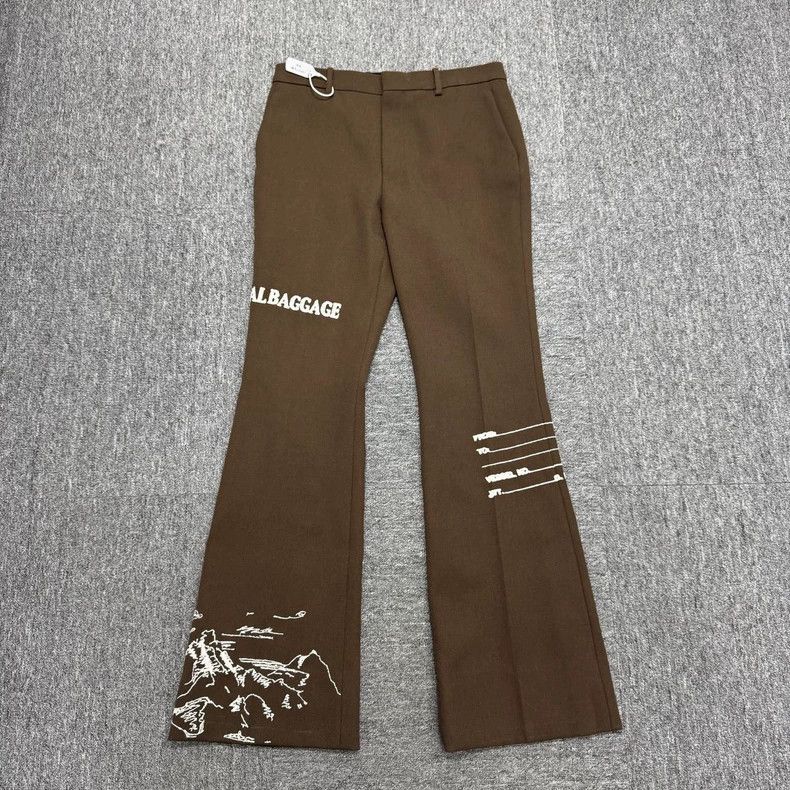 Louis Vuitton Louis Vuitton Brown Embroidered Casual Pants Size US 31 - 1 Thumbnail
