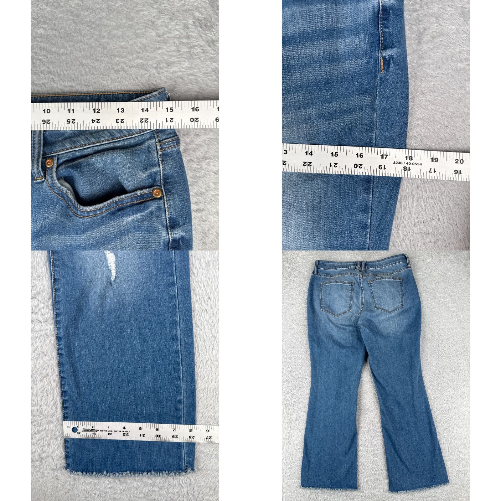Vintage Sonoma Jeans Womens 8 Blue Denim Crop Bootcut Mid Rise Cotton Blend 29x25 Boots? Size 30" / US 8 / IT 44 - 9 Thumbnail