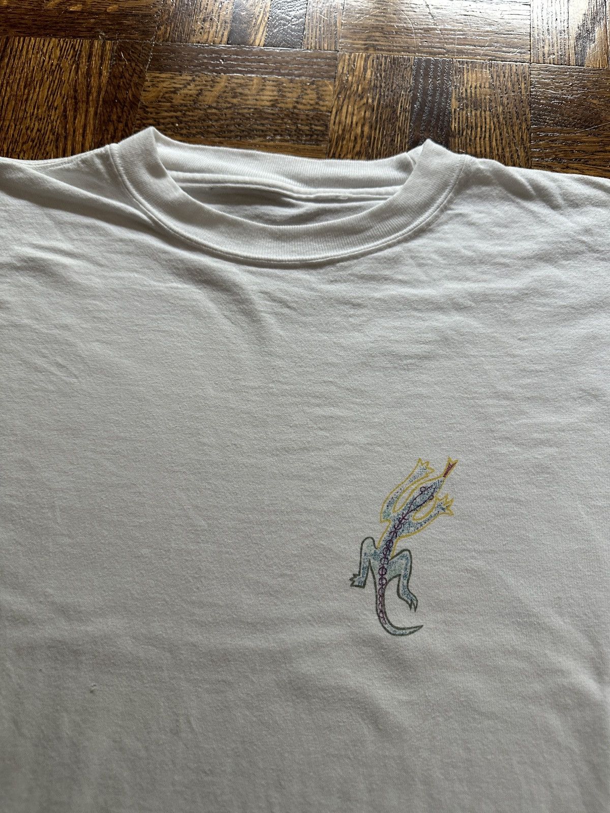 Vintage Vintage 90s Lizard Art Graphic Tee Size US XL / EU 56 / 4 - 5 Thumbnail