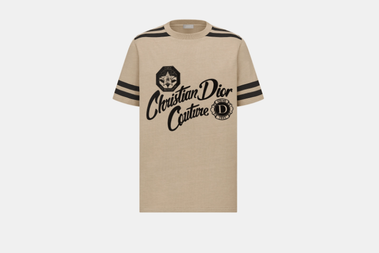 Dior o1w1db10525 483J63 Couture Relaxed-Fit T-Shirt in Beige Size US L / EU 52-54 / 3 - 1 Thumbnail