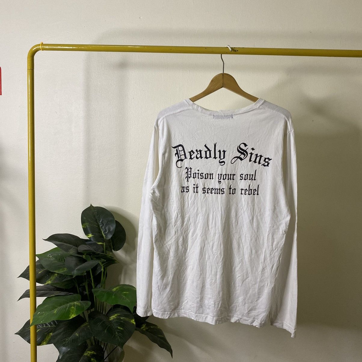 If Six Was Nine Deadly Sins Seditionaries Poem Cyber Gothic Punk Grunge LS Size US L / EU 52-54 / 3 - 1 Thumbnail