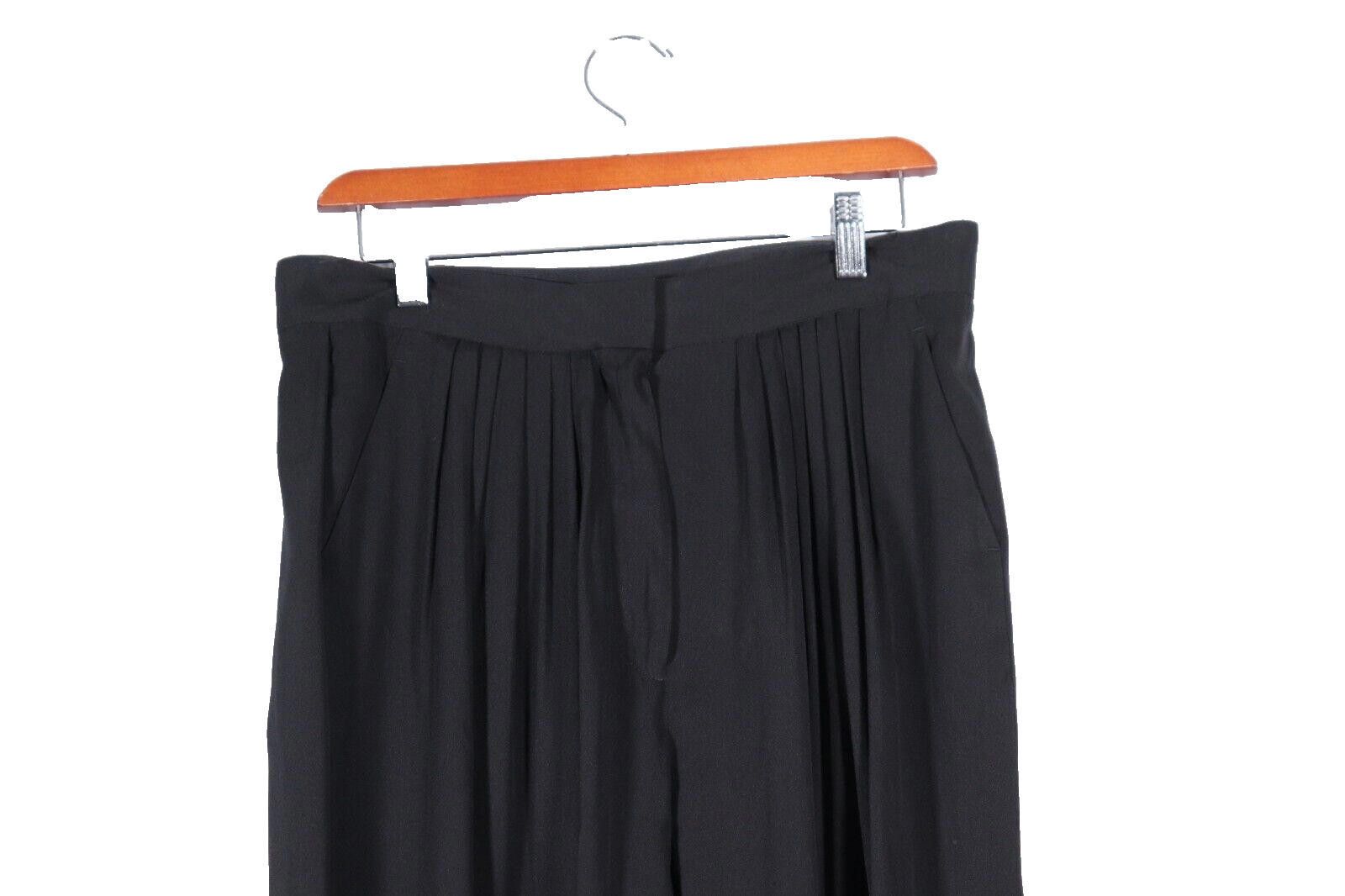 Stella McCartney Stella McCartney US8 Black Pleated Pants Silk Trouser Size 30" / US 8 / IT 44 - 2 Thumbnail