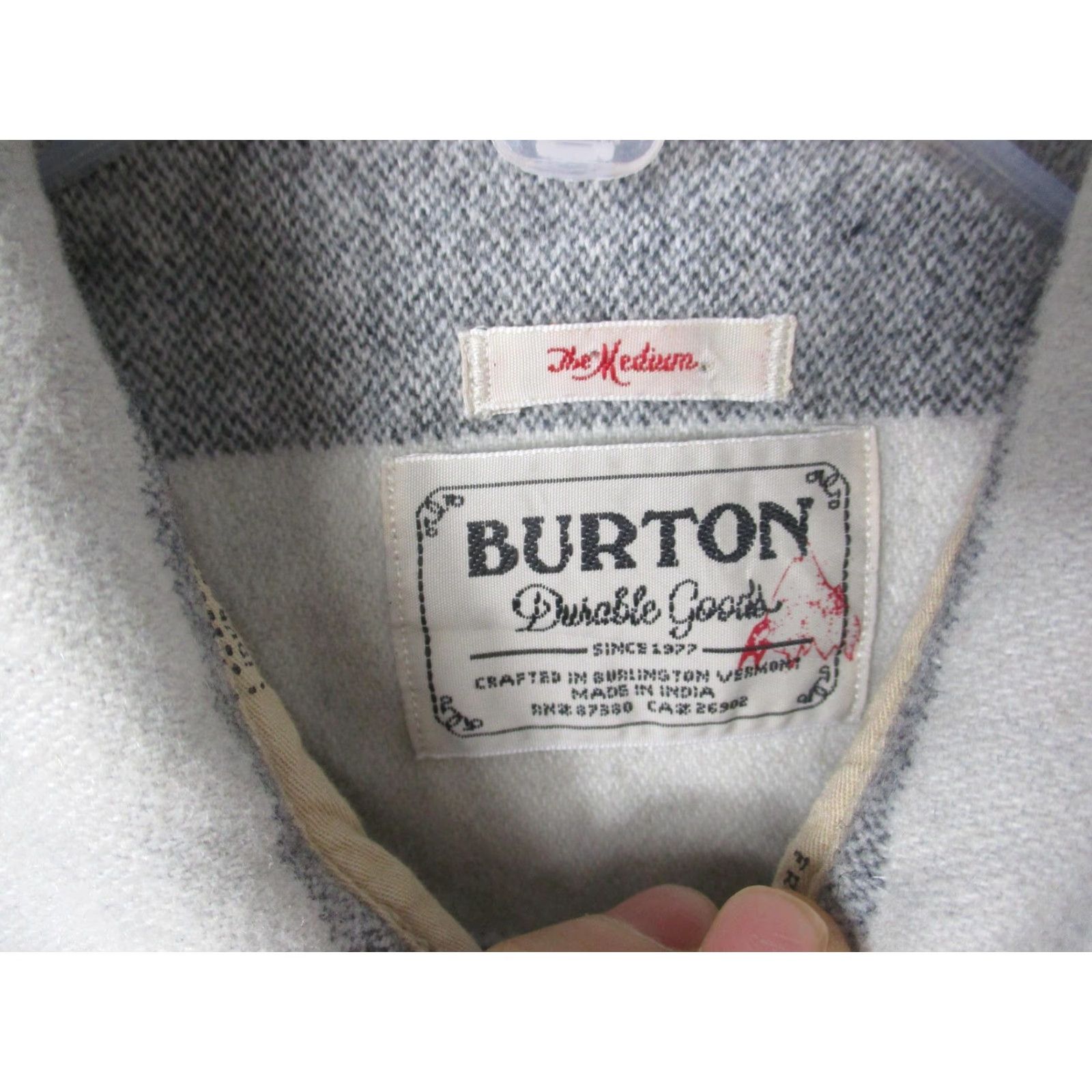 Burton Burton Jacket Mens Shacket Medium Striped Flannel Wool Blend Lined Button Size US M / EU 48-50 / 2 - 3 Thumbnail