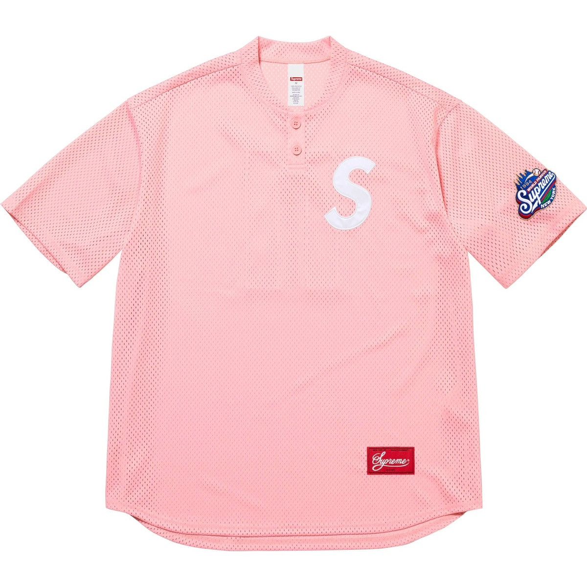 トップス Supreme Snake S/S Shirt Pink Supreme Snake Script Logo Baseball Jersey Pink Men's - FW17 - US