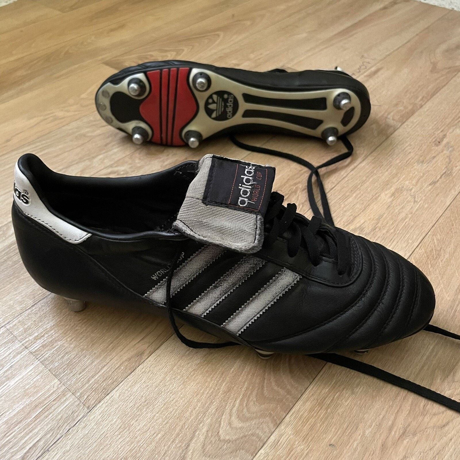 Adidas VINTAGE Adidas World Cup 1995 SOCCER Cleats Made in France Size US 11.5 / EU 44-45 - 1 Thumbnail
