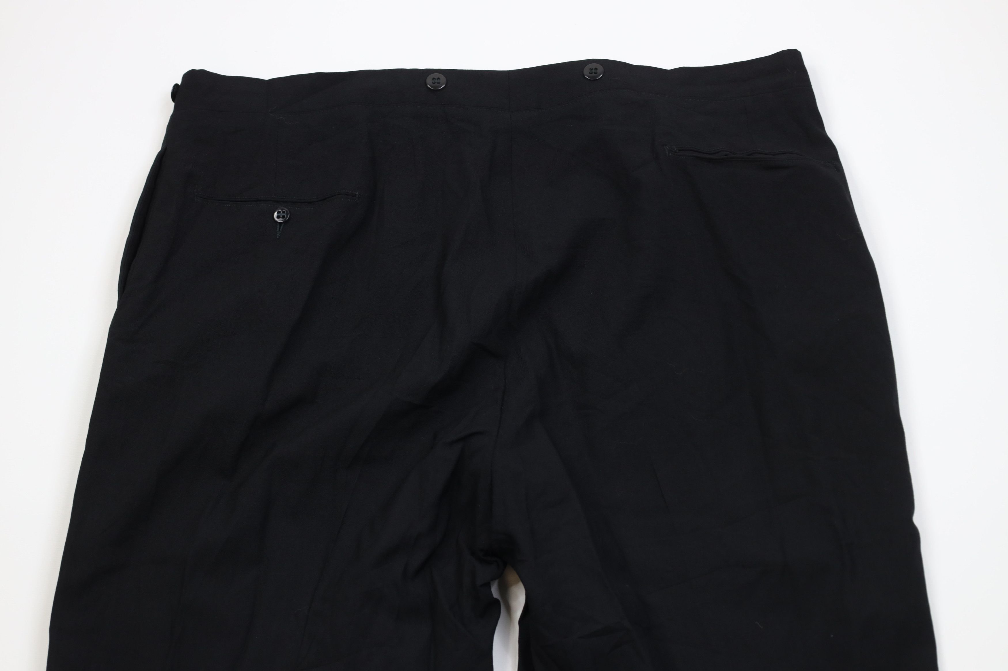 Vintage Vintage 50s Streetwear Rayon Gabardine Tuxedo Pants Black Size US 44 / EU 60 - 9 Thumbnail