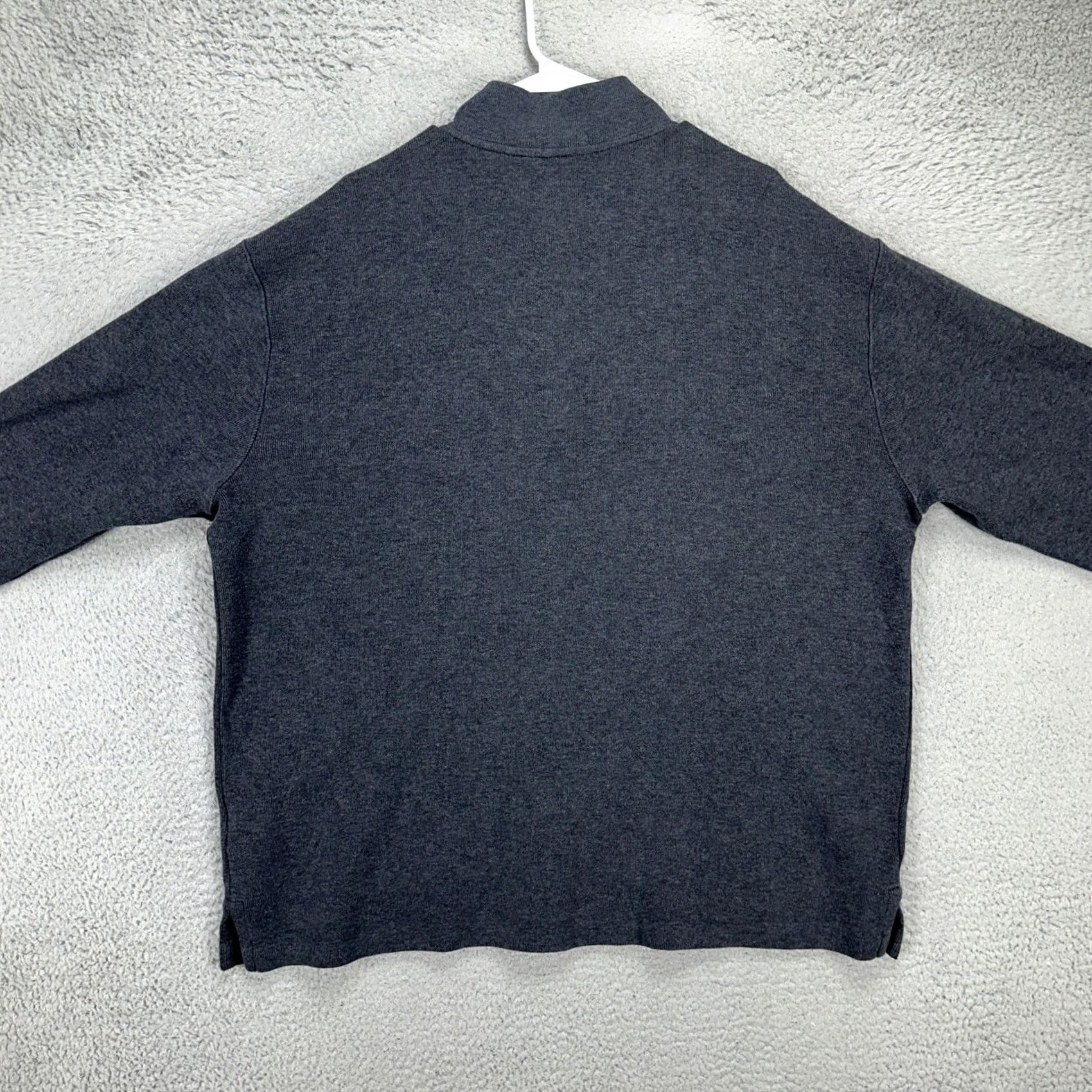 Polo Ralph Lauren Polo Ralph Lauren Mens Big 1XB Grey French Rib Half Zip Sweater Knit Mock Neck Pullover Casual Sweater Size US XL / EU 56 / 4 - 3 Thumbnail