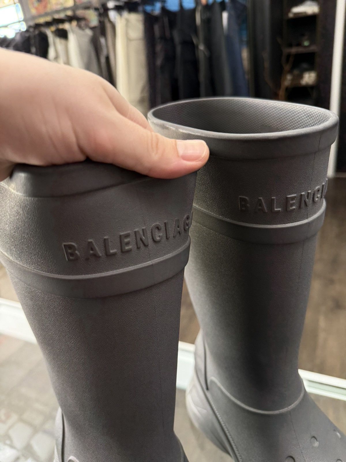 Balenciaga BB CROC BOOT HIGH BLACK (41) Size US 8 / EU 41 - 2 Thumbnail