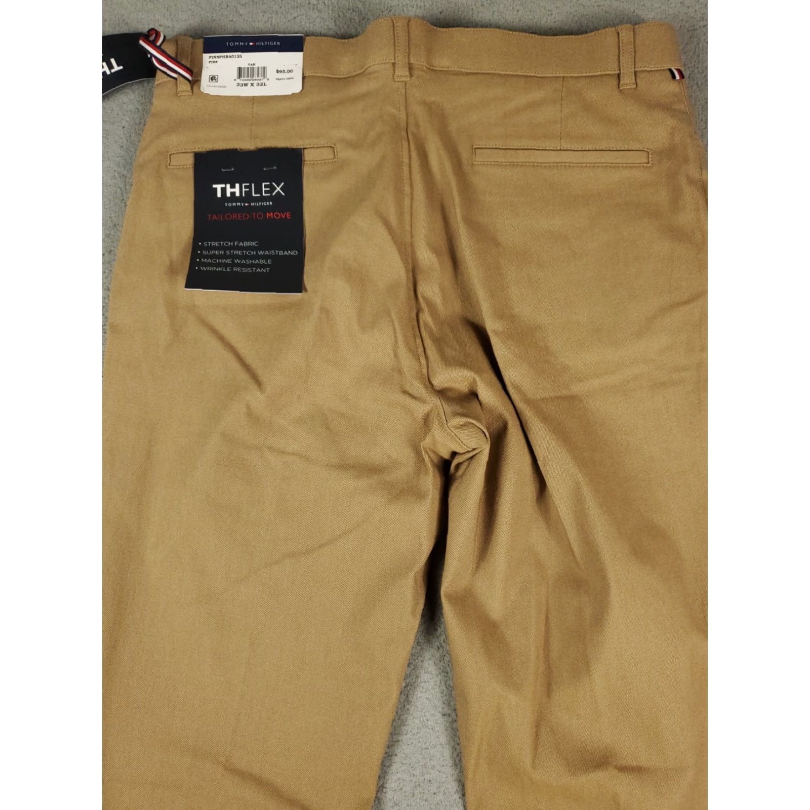 Tommy Hilfiger Tommy Hilfiger Pants Mens 33x32 Blue Chino Flat Front Dress Slacks Size US 33 - 7 Thumbnail
