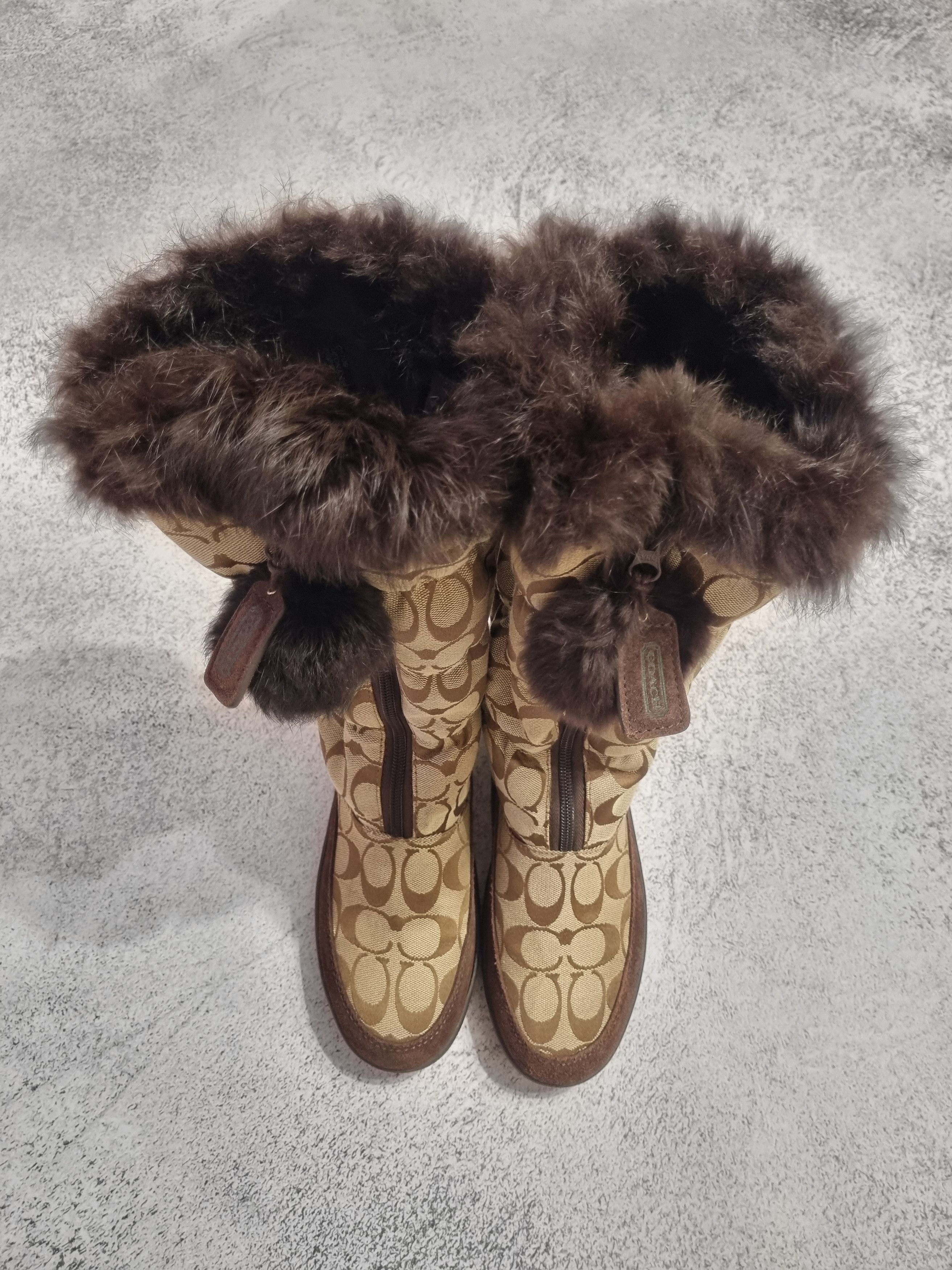 Coach Coach Theona Signature Jacquard Winter Boots Faux Fur Size US 9 / IT 39 - 6 Thumbnail