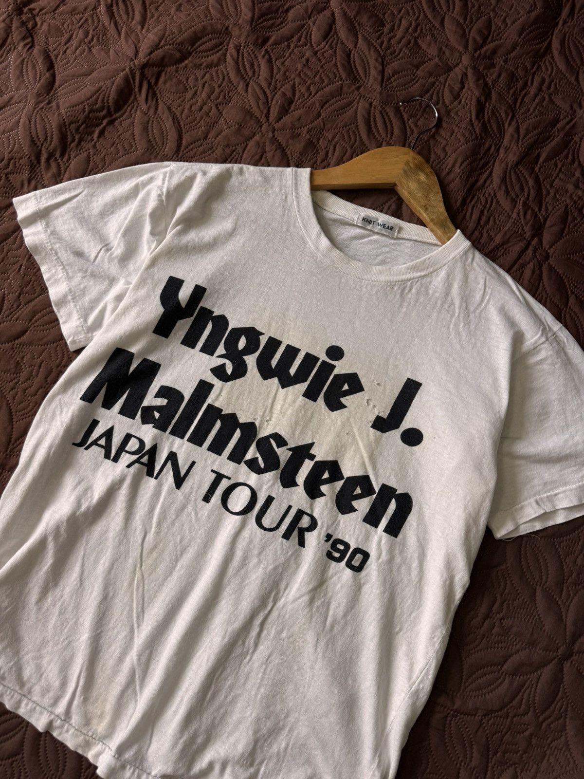 Band Tees Vintage 90s Yngwie J. Malmsteen JAPAN TOUR 90 Size US S / EU 44-46 / 1 - 2 Thumbnail
