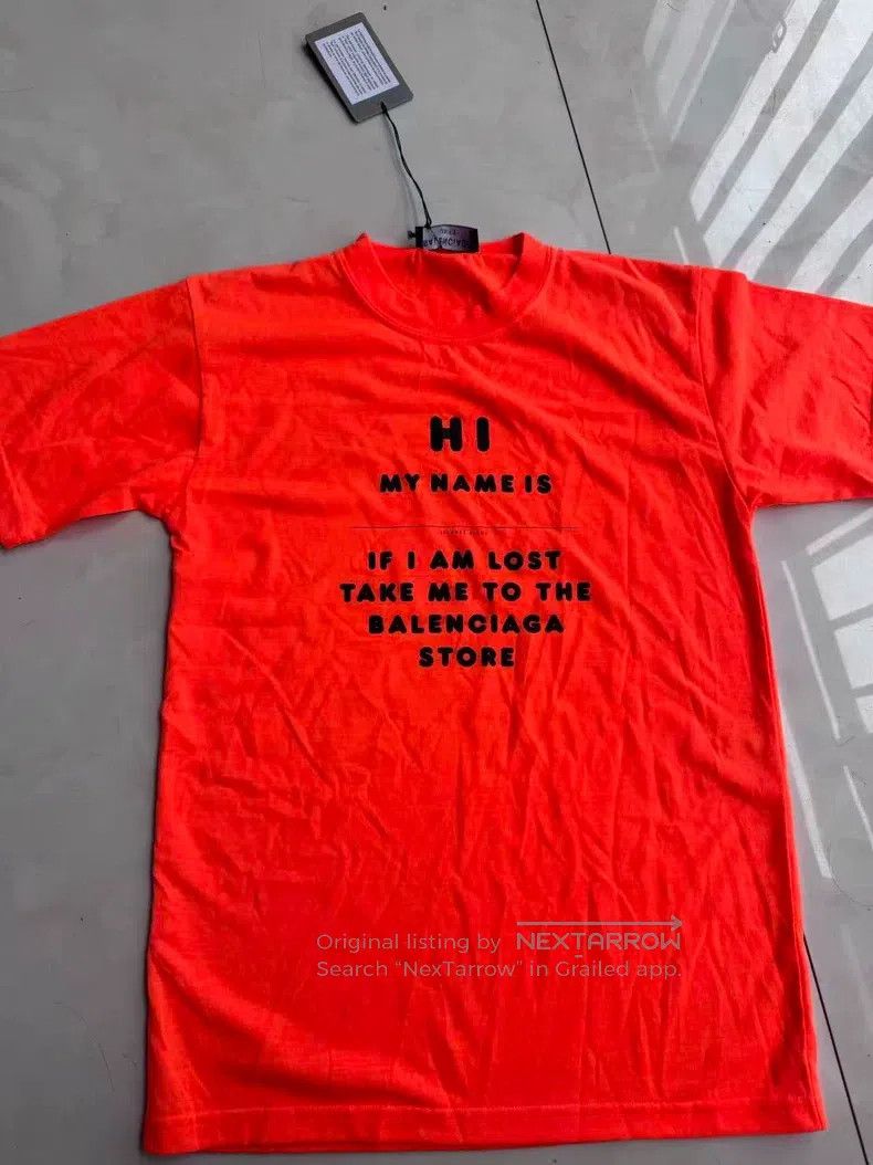 Balenciaga Balenciaga Short Sleeve Fluorescent Orange Size US XS / EU 42 / 0 - 2 Thumbnail