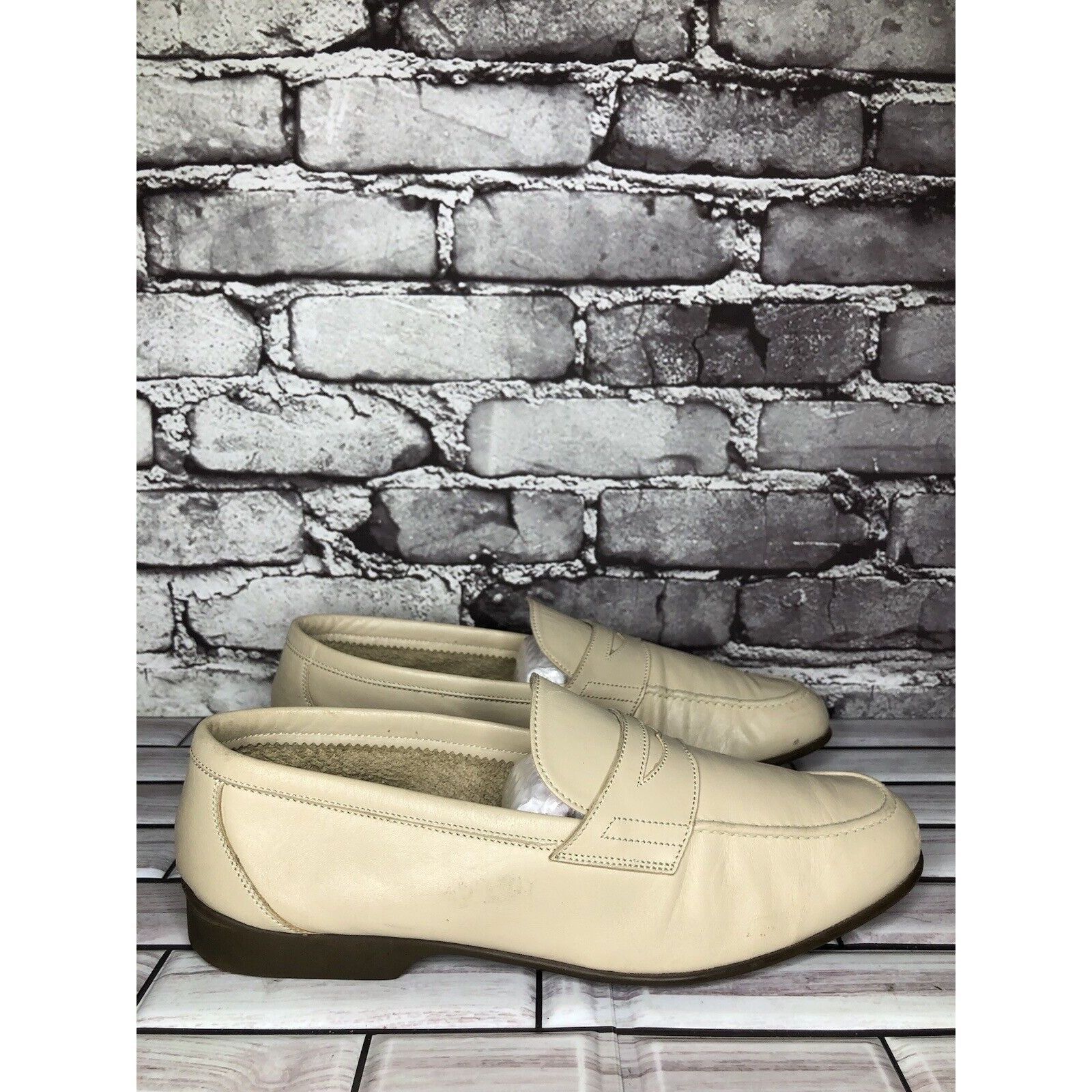 Other Caporicci Ivory Leather Casual Penny Loafers Driving Shoes M Size US 9 / EU 42 - 12 Thumbnail