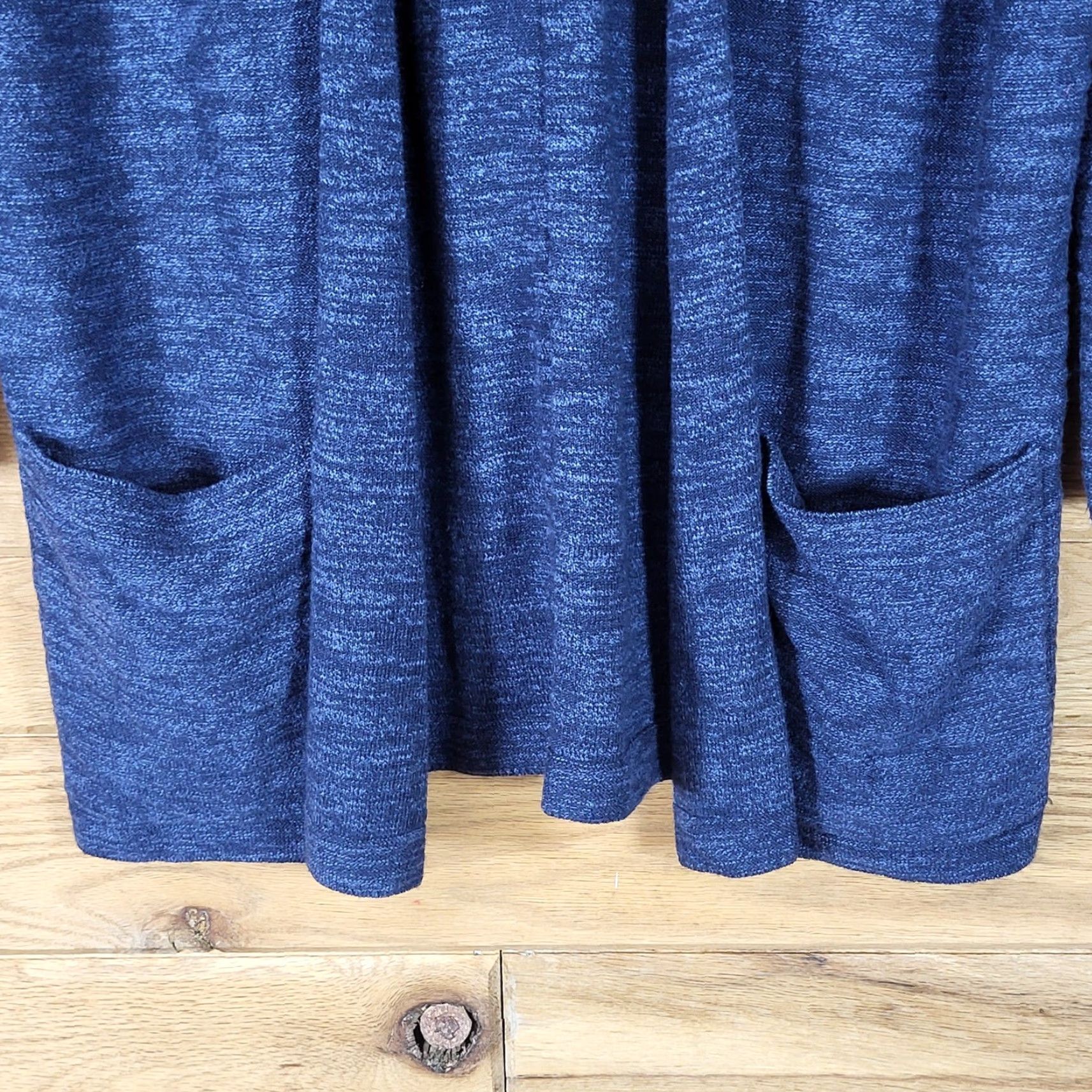 J. Jill J. Jill Cardigan Sweater Women XS Open Front Longline Marled Space Dye Blue Size XS / US 0-2 / IT 36-38 - 6 Thumbnail