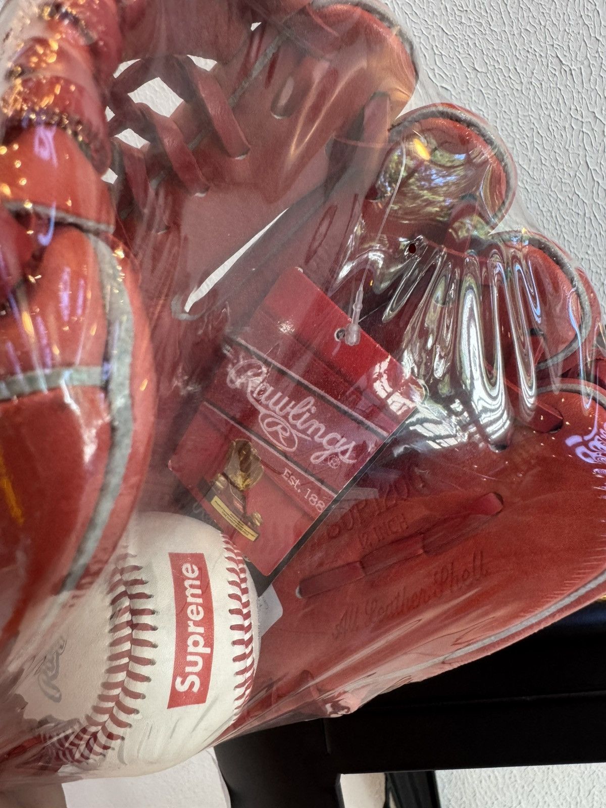 Supreme Supreme X Rawlings Baseball Gloves And Ball Size 34 - 7 Thumbnail