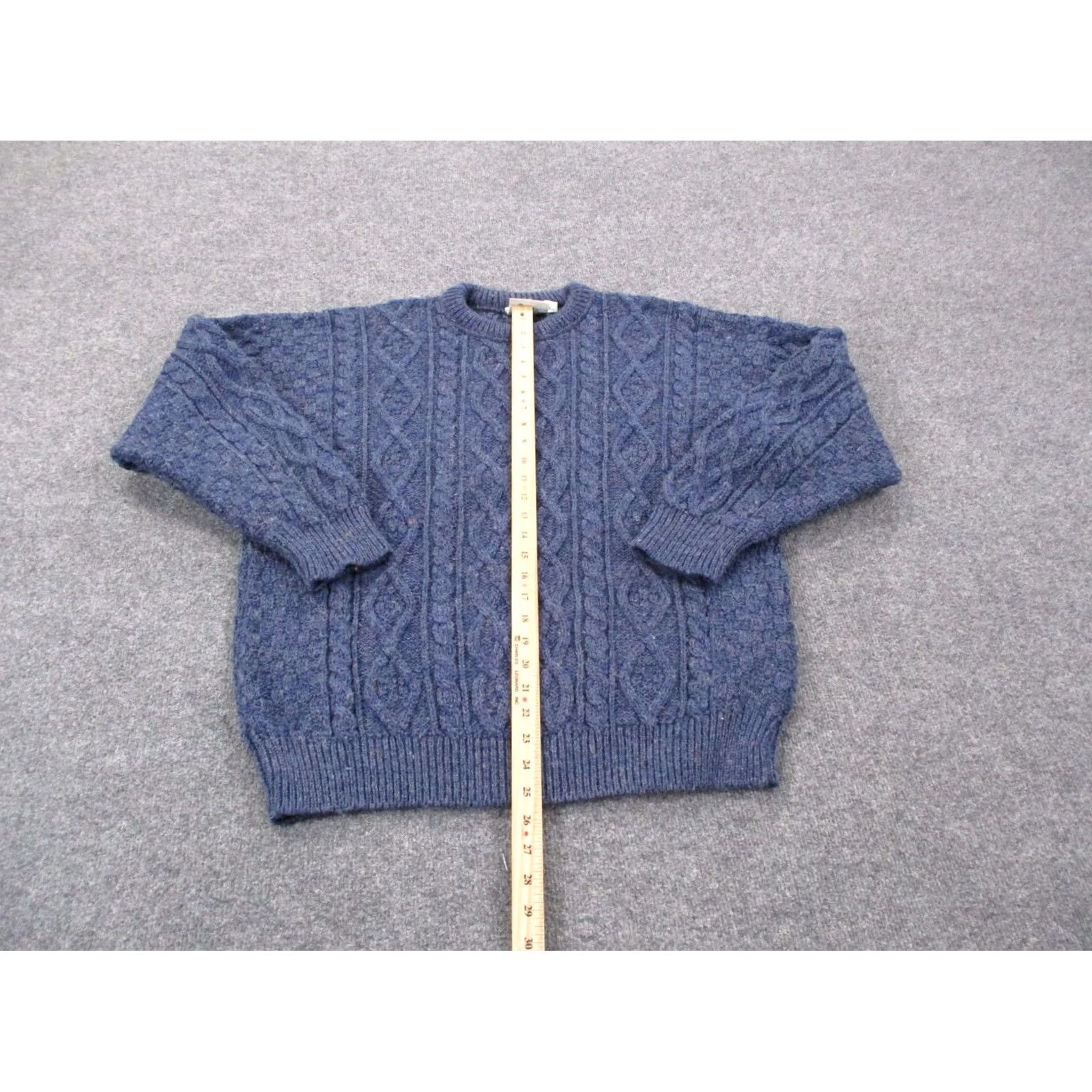 Vintage Donegel Collection Sweater Mens XL Wool Pullover Cable-Knit Crew Neck Vintage Blue Regular Mens Pullover Wool Knit Winter Outdoor 90s Size US XL / EU 56 / 4 - 3 Thumbnail