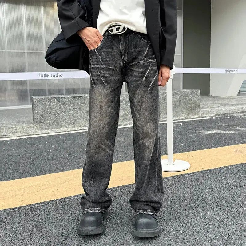 Japanese Brand Retro hip-hop loose straight leg micro flared jeans Size US 32 / EU 48 - 4 Thumbnail