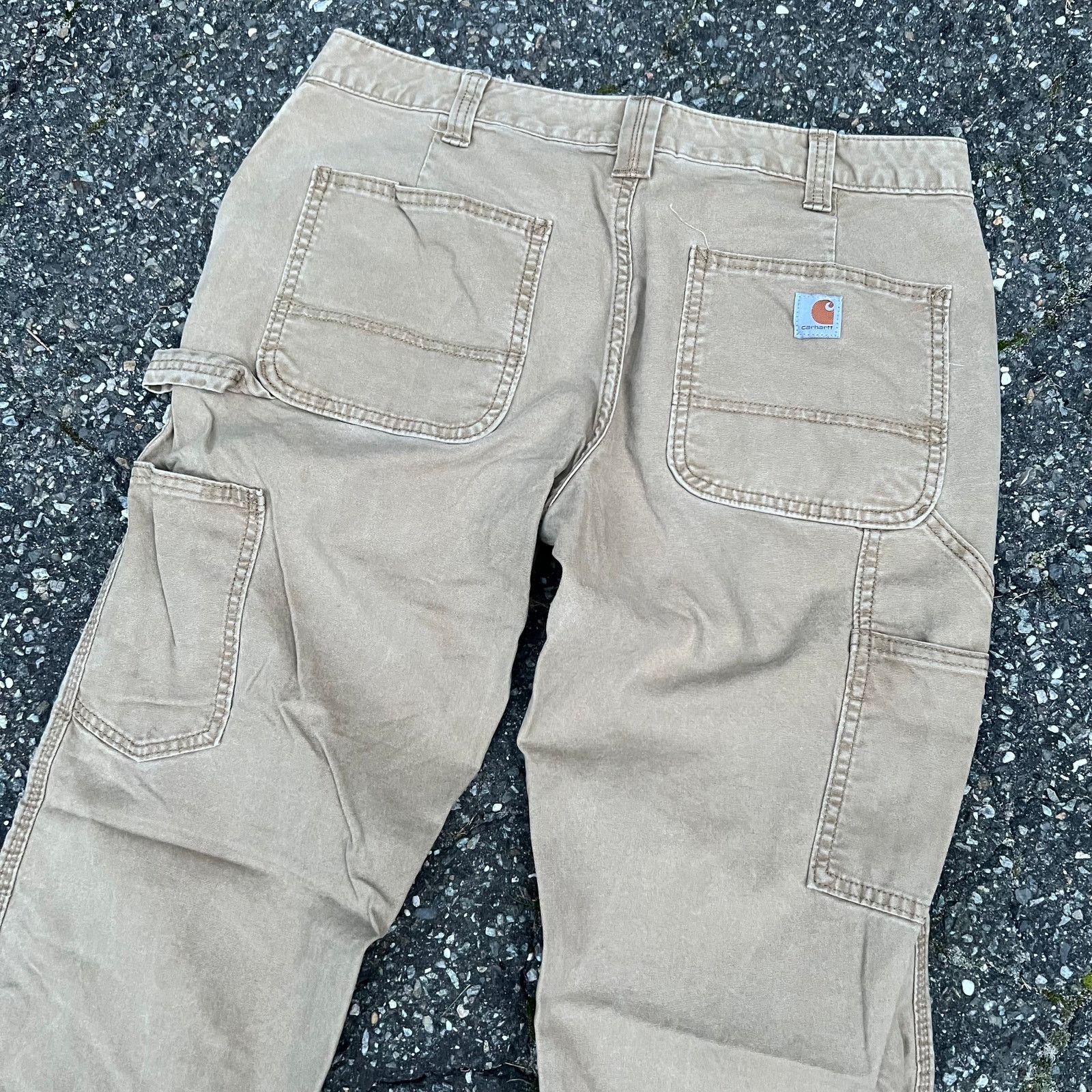 Carhartt × Vintage Vintage Y2K brown Carhartt work wear carpenter pants Size US 32 / EU 48 - 7 Thumbnail
