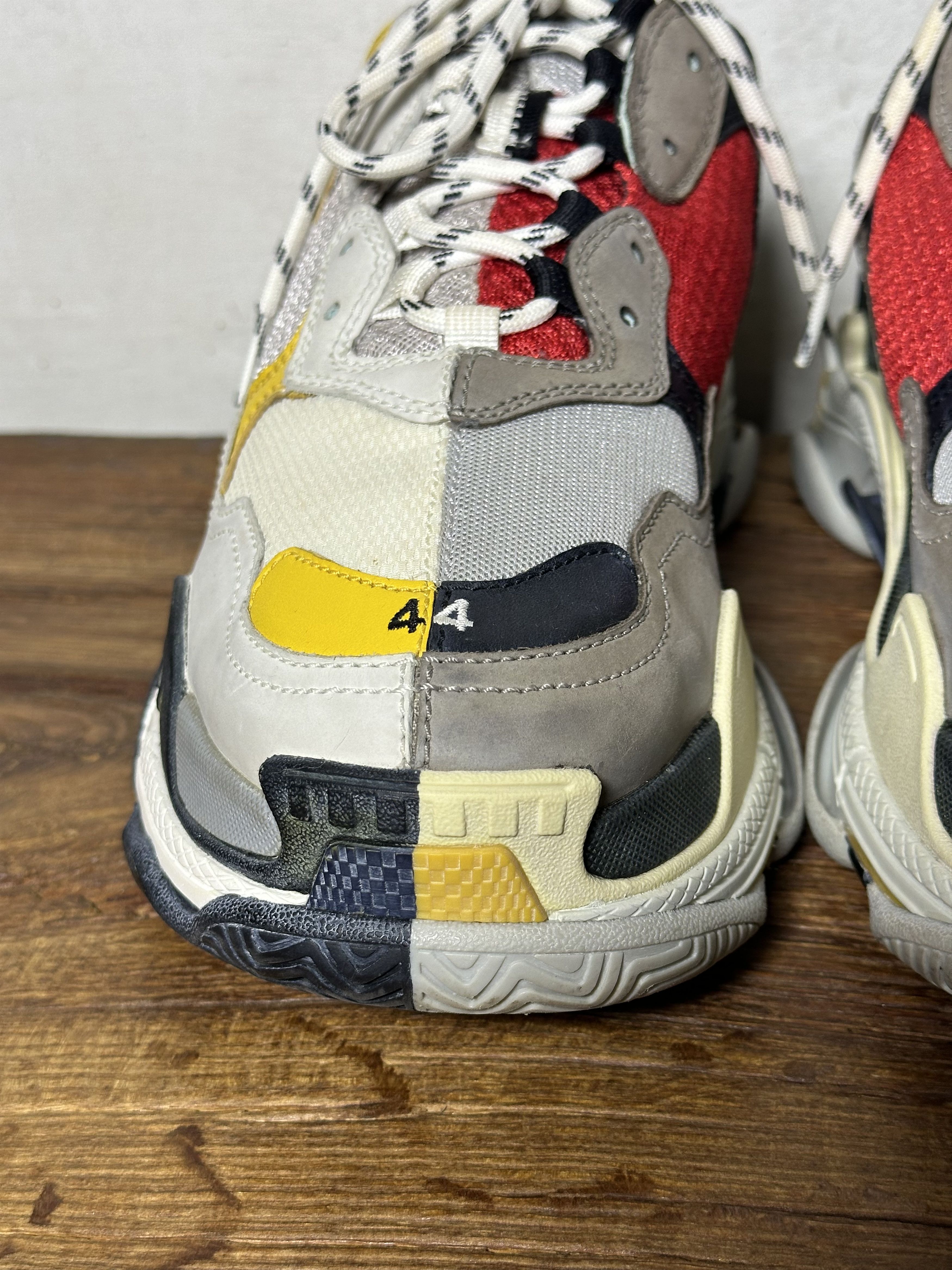Balenciaga Balenciaga Triple S Split White Light Grey Yellow Size US 11 / EU 44 - 7 Thumbnail