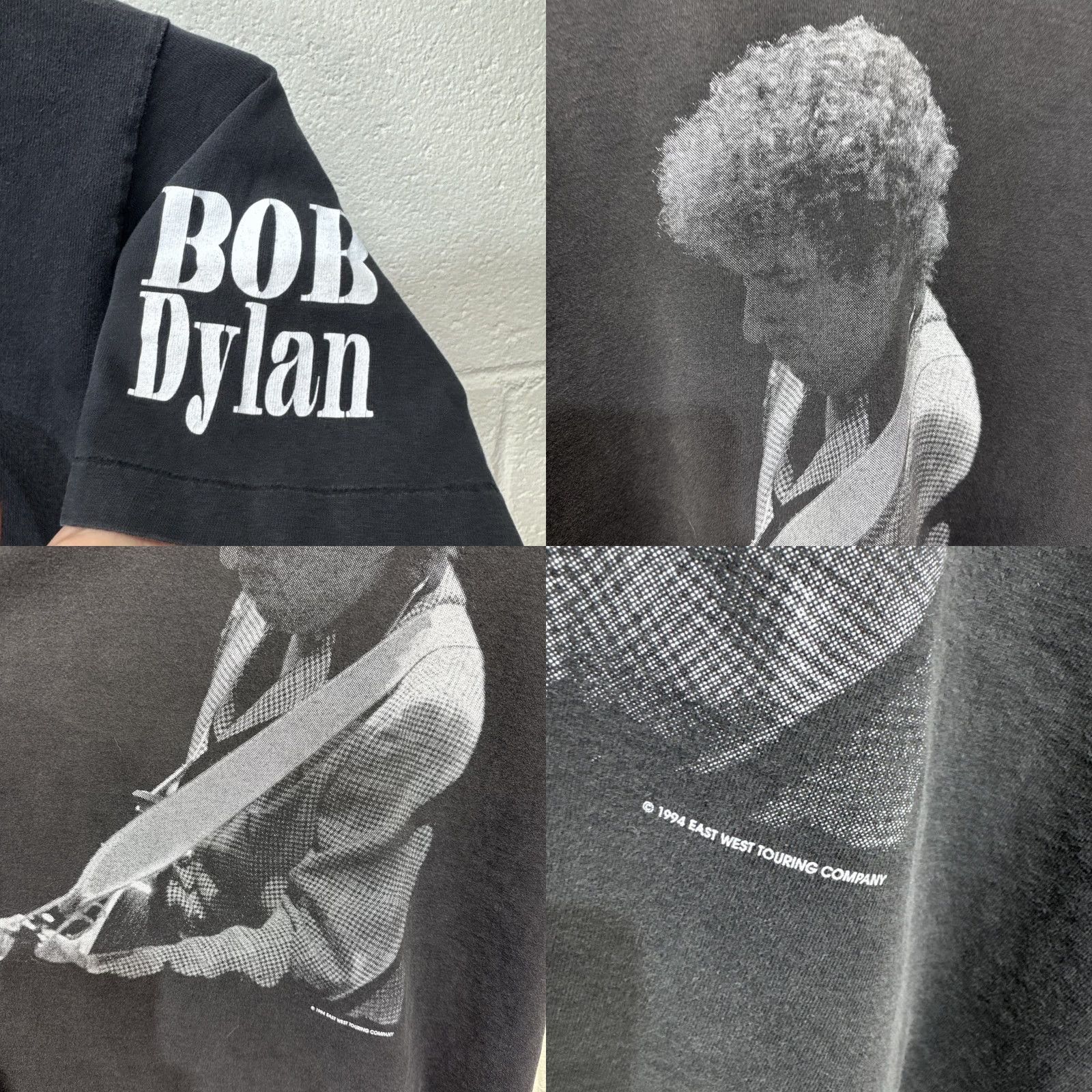 Vintage VINTAGE 1994 Bob Dylan T-Shirt Mens Large Black Graphic Tee 90s Music Rock Size US L / EU 52-54 / 3 - 8 Thumbnail