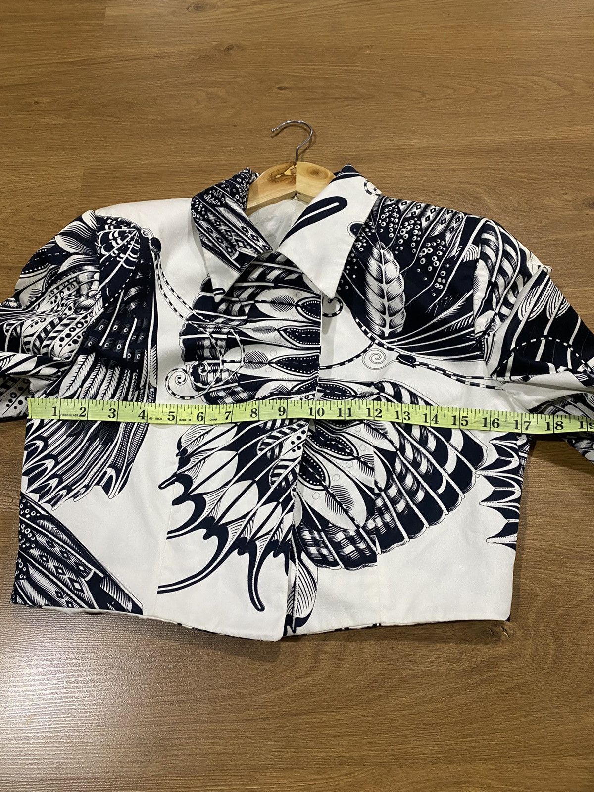 Salvatore Ferragamo Salvatore Ferragamo Monocrome Printed Rayon Cropped Jacket Size M / US 6-8 / IT 42-44 - 11 Thumbnail