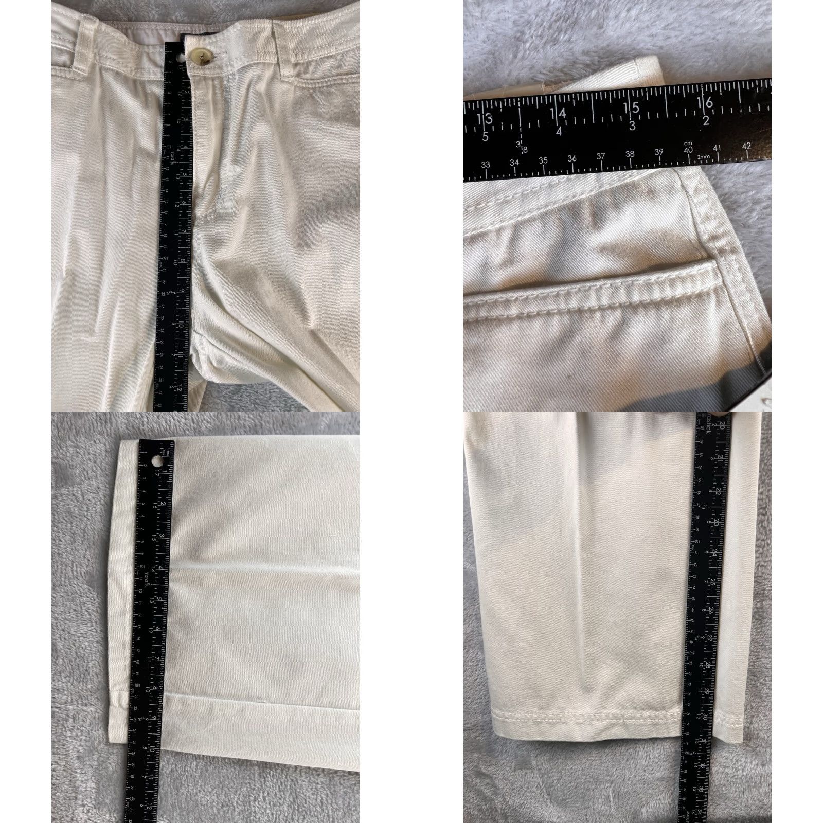 Liz Claiborne NWT Liz Claiborne Chino Pants Womens 8 Regular 31x31 White Casual Beach City 80s 90s Size 30" / US 8 / IT 44 - 8 Thumbnail