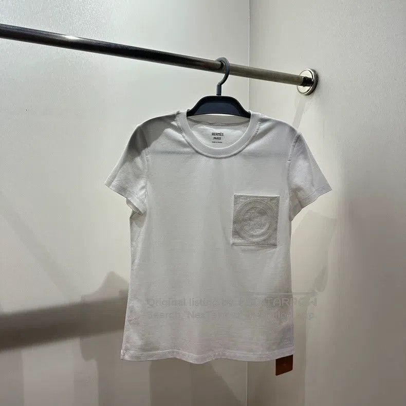 Hermes Hermes Chest pocket H letter short sleeve Size XXS / US 00 / IT 34 - 1 Thumbnail