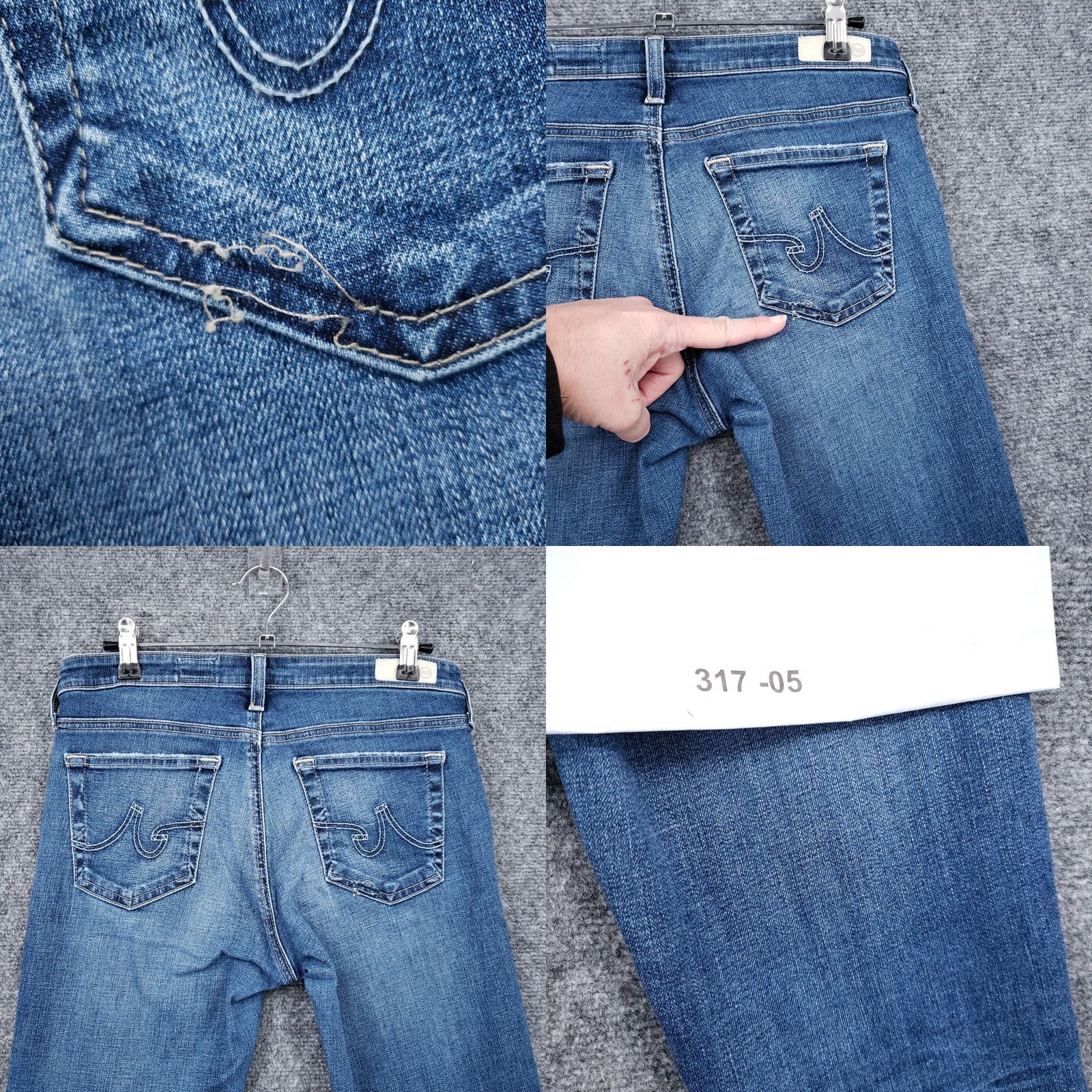 Denime Adelyn Goldschmeid Jegging Womens 28 x 28 Legging Angle Mid Rise Blue Denim Size 28" / US 6 / IT 42 - 10 Thumbnail