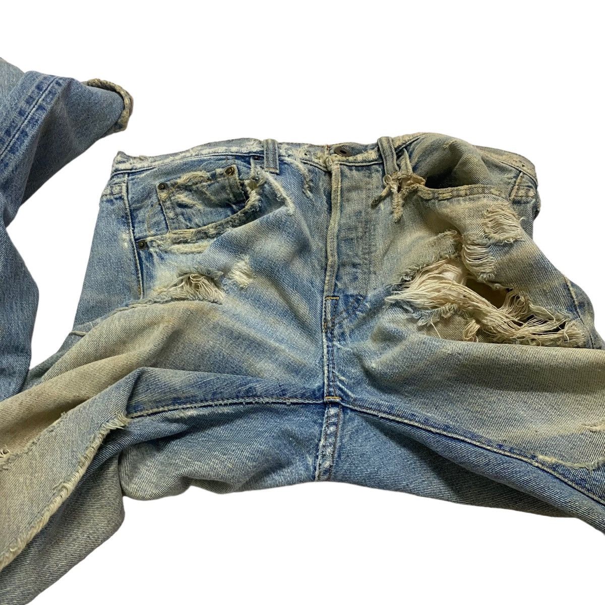 wjk WjK Thrashed Dirt Washed Selvedge Jeans Size US 31 - 19 Thumbnail