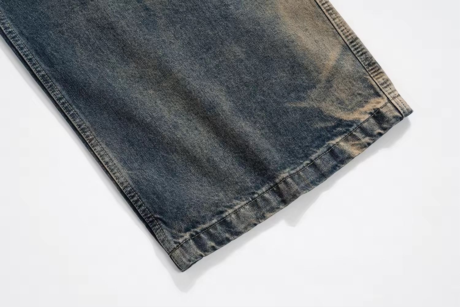 Japanese Brand × Jean Baggy Washed Zipper Gradient Vintage Denim Jeans Size US 30 / EU 46 - 10 Thumbnail