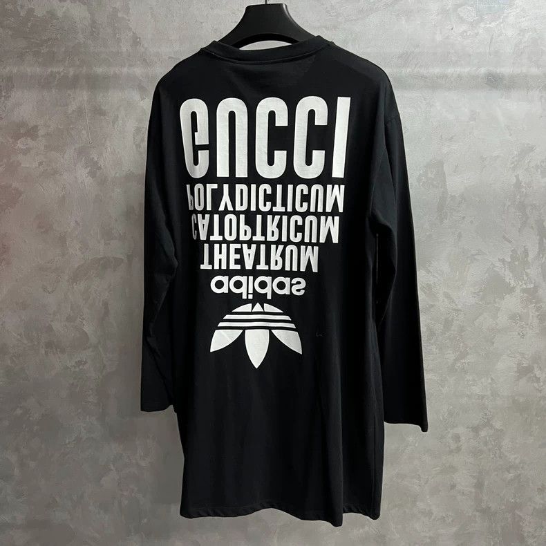 Gucci Gucci Adidas black and white printed pattern logo round nec Size US L / EU 52-54 / 3 - 6 Thumbnail