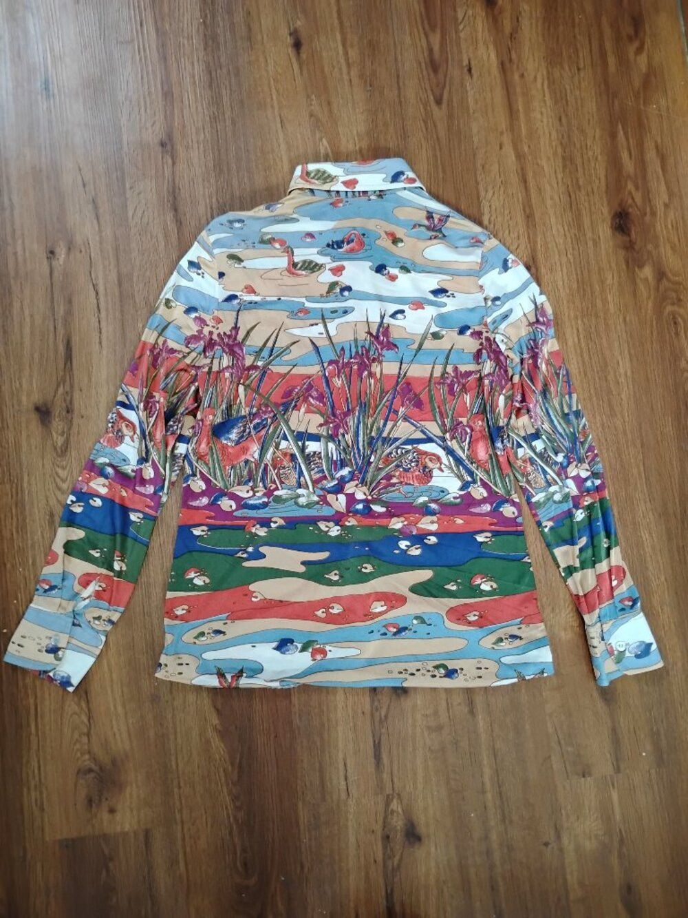 Other Vintage College Town Loons Landscape Polyester Disco Shirt Size L / US 10 / IT 46 - 5 Thumbnail