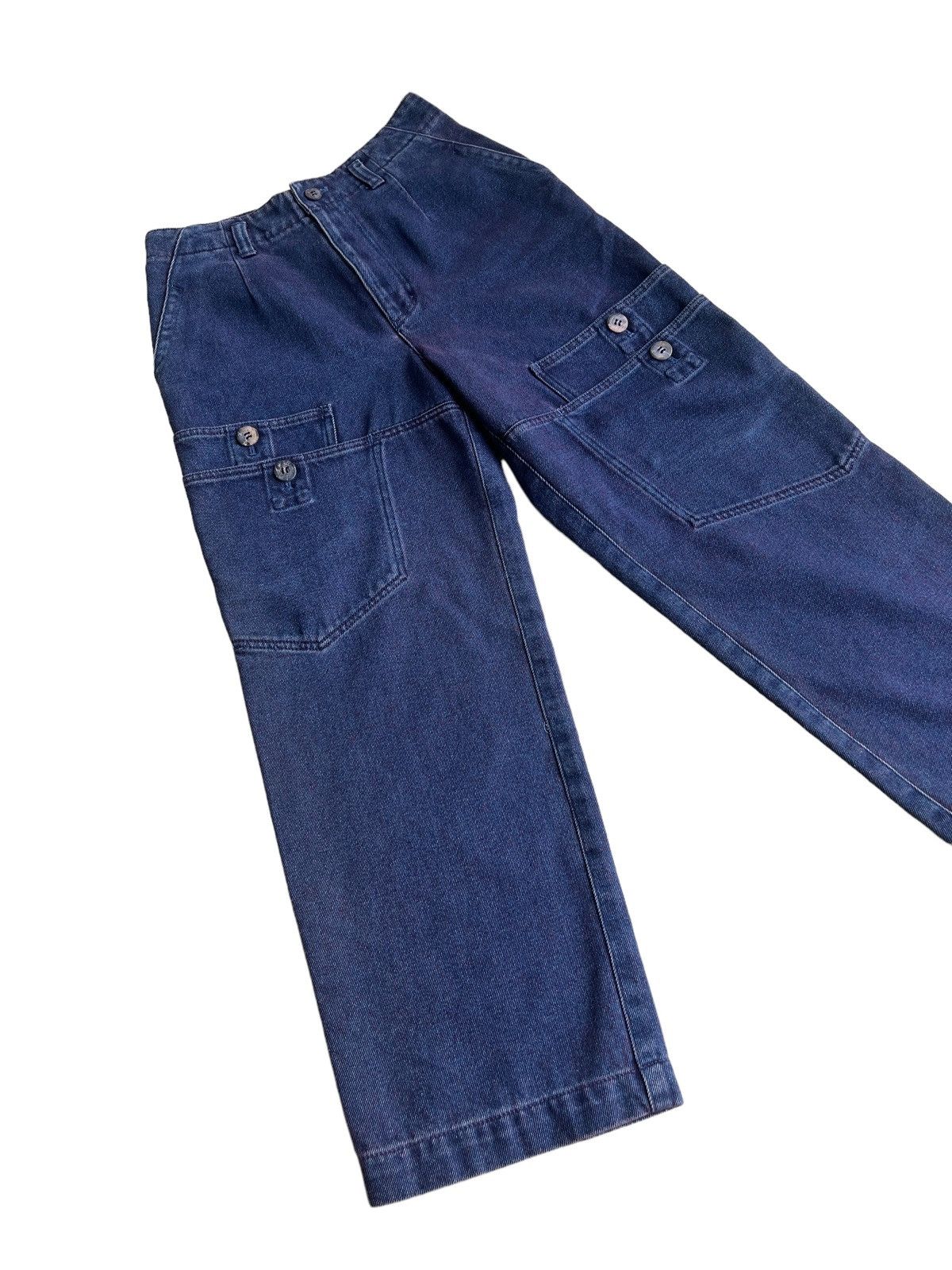 Final Home FW02 Hai Sporting Gear Indigo Parachute Pocket Baggy Denim Size US 30 / EU 46 - 2 Thumbnail
