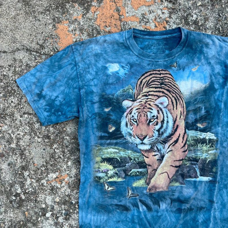 Vintage Vintage T-shirt with Tiger 3d Full Print Size US XL / EU 56 / 4 - 2 Thumbnail