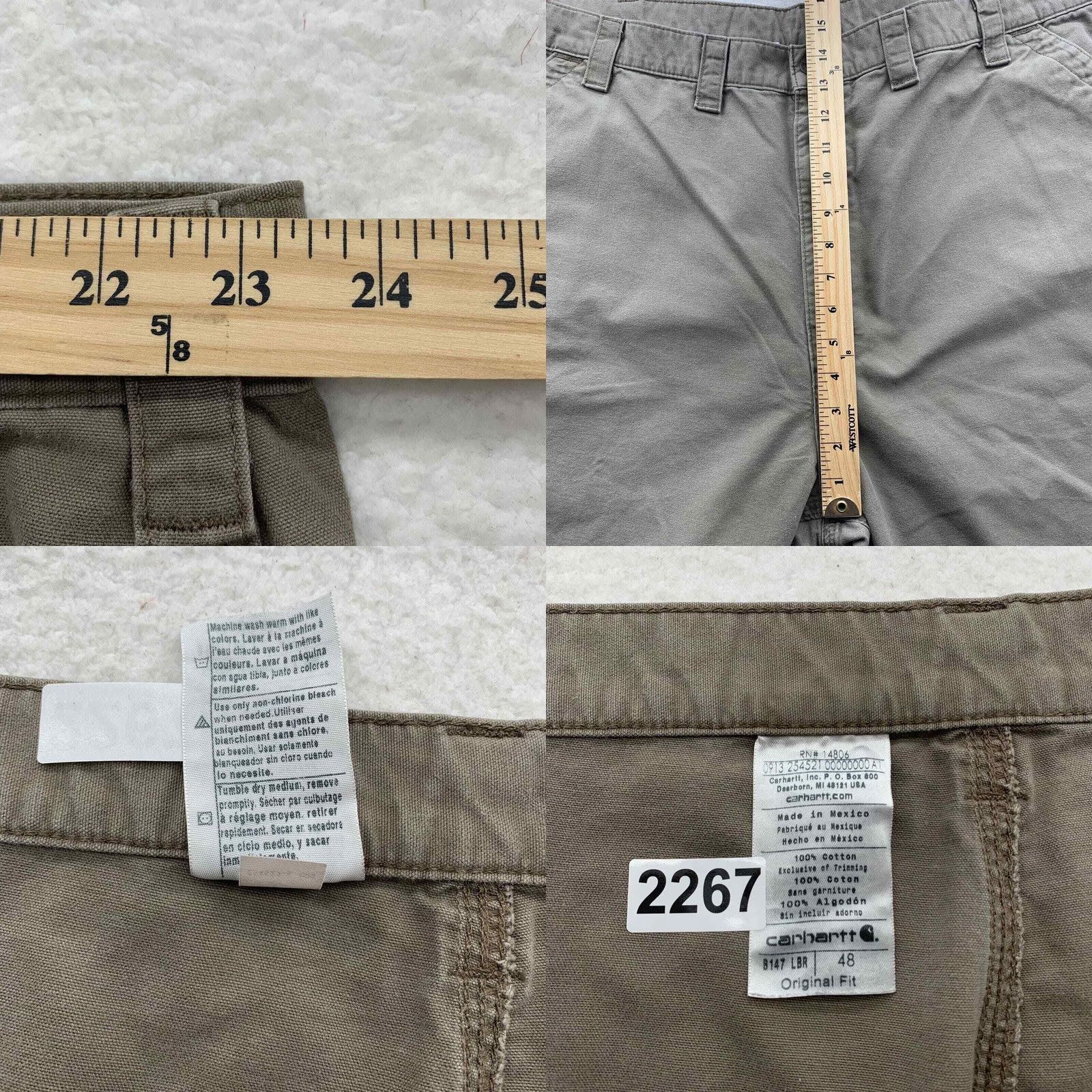 Carhartt Carhartt Shorts Mens 47x10 Utility Pocket High Rise Dad B147 Brown Twill Size US 30 / EU 46 - 8 Thumbnail