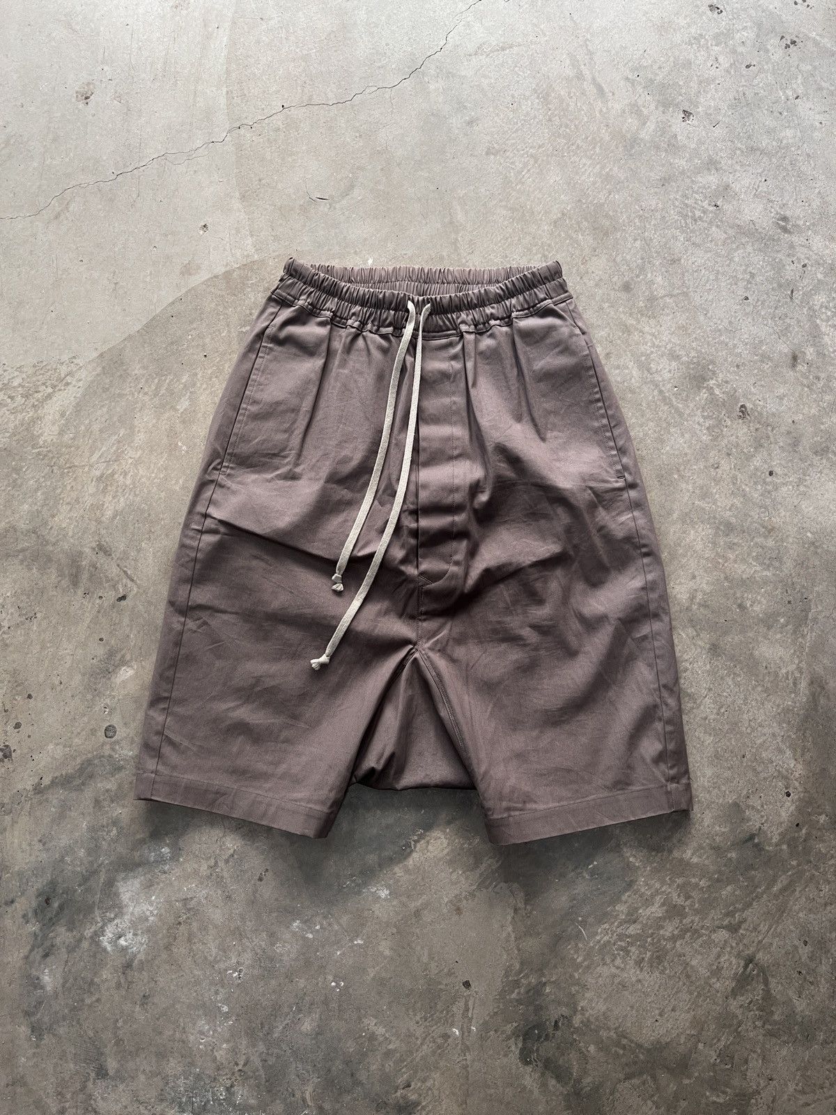 Pre-owned Rick Owens Ss21 Phlegethon Pod Shorts In Dust Grey