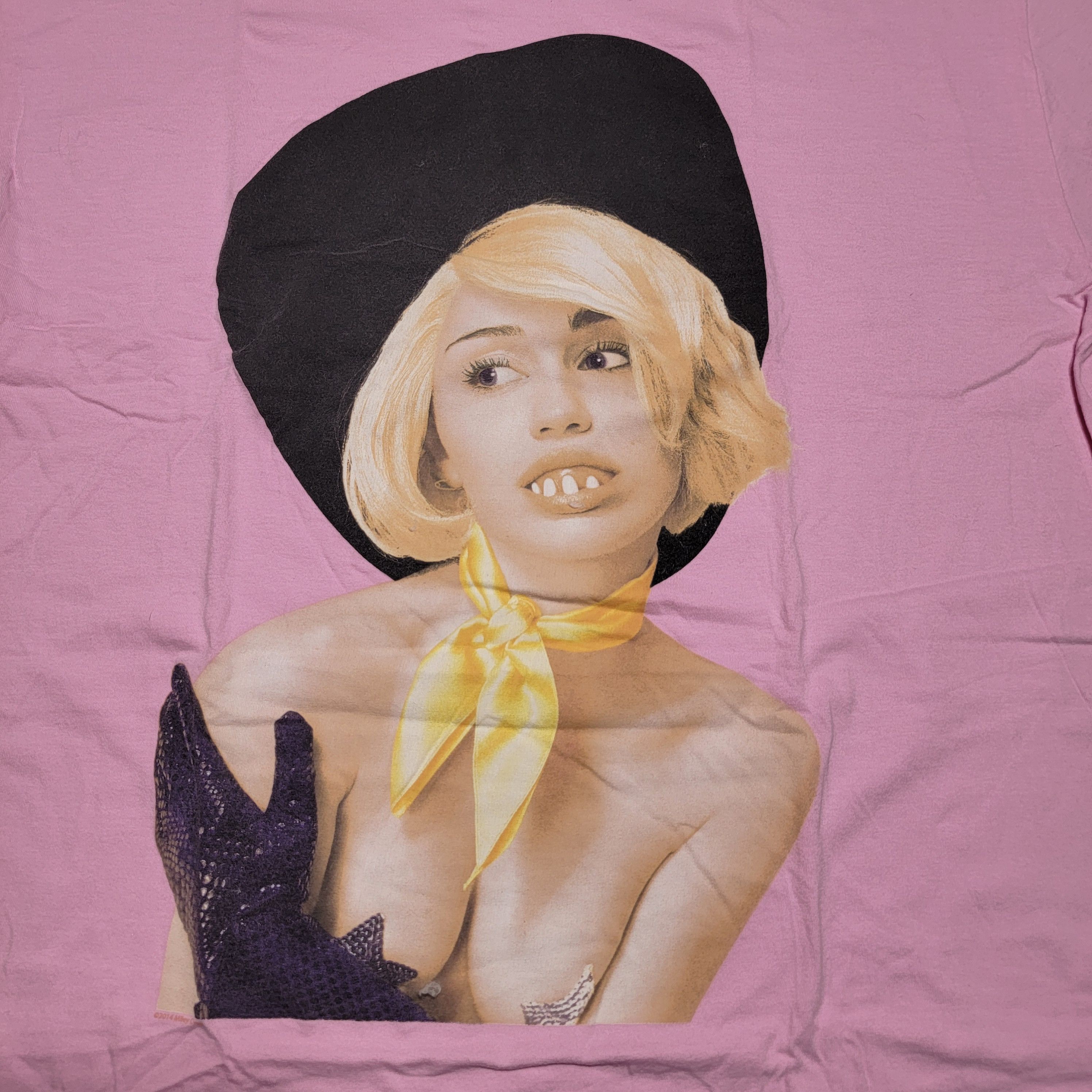 American Apparel Miley Cyrus SS Unisex Tee "Hillbilly Miley" - Size XL Size US XL / EU 56 / 4 - 2 Thumbnail