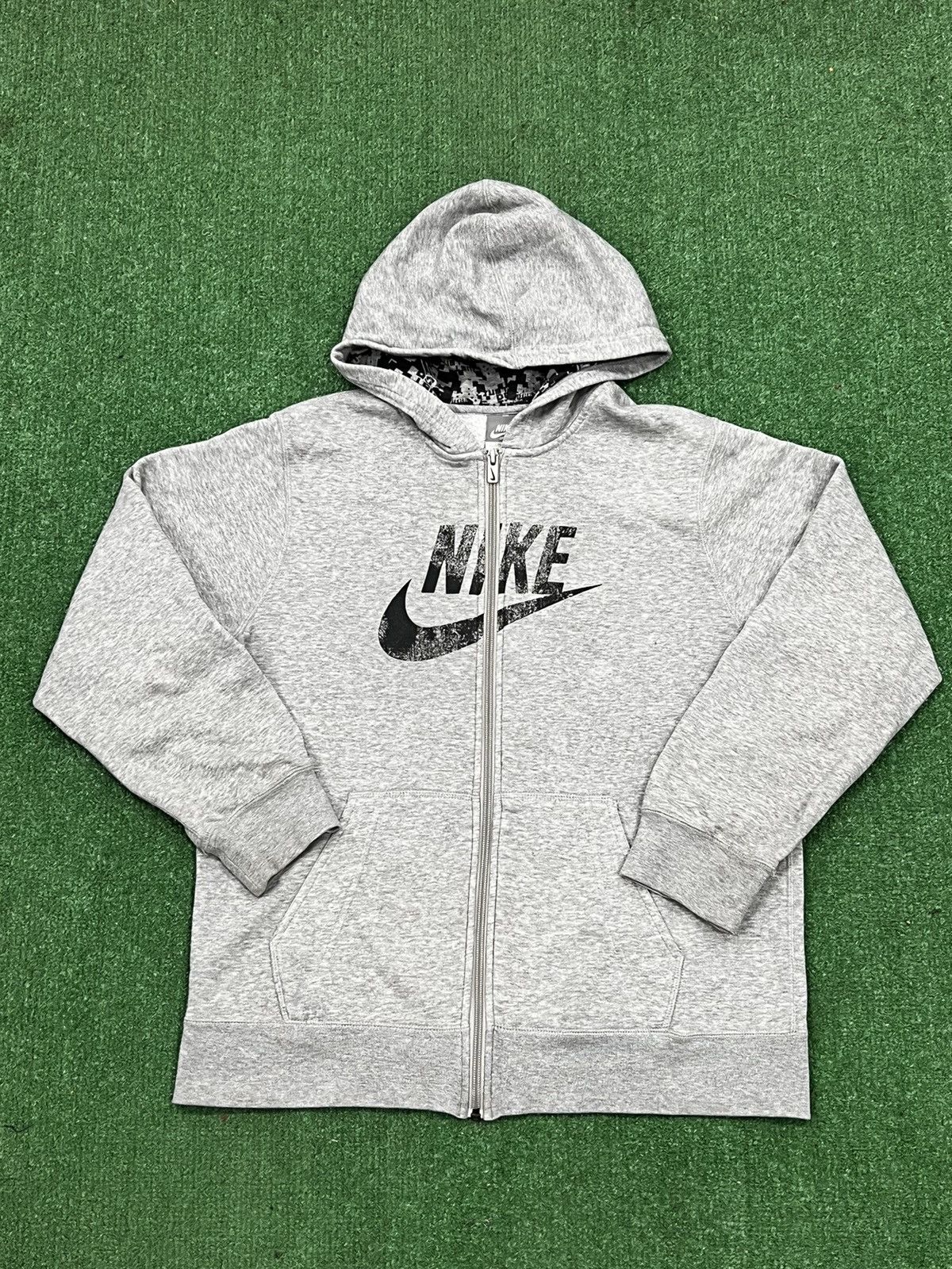 Nike Vintage Y2k Nike Silver Tag Dunk Big Swoosh Zip Up Hoodie Size US S / EU 44-46 / 1 - 1 Thumbnail