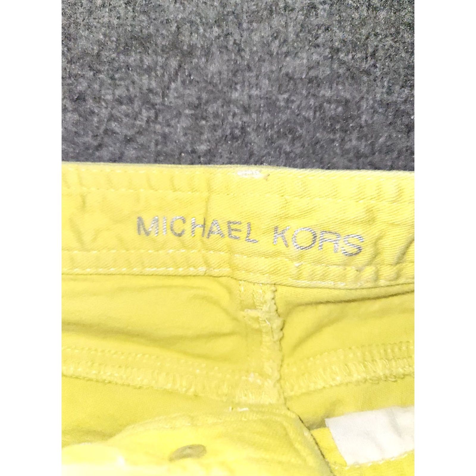 Michael Kors VINTAGE Michael Kors Slim Straight Leg Jeans Women's 6 Yellow Low Rise Stretch City Jeans Size 28" / US 6 / IT 42 - 2 Thumbnail