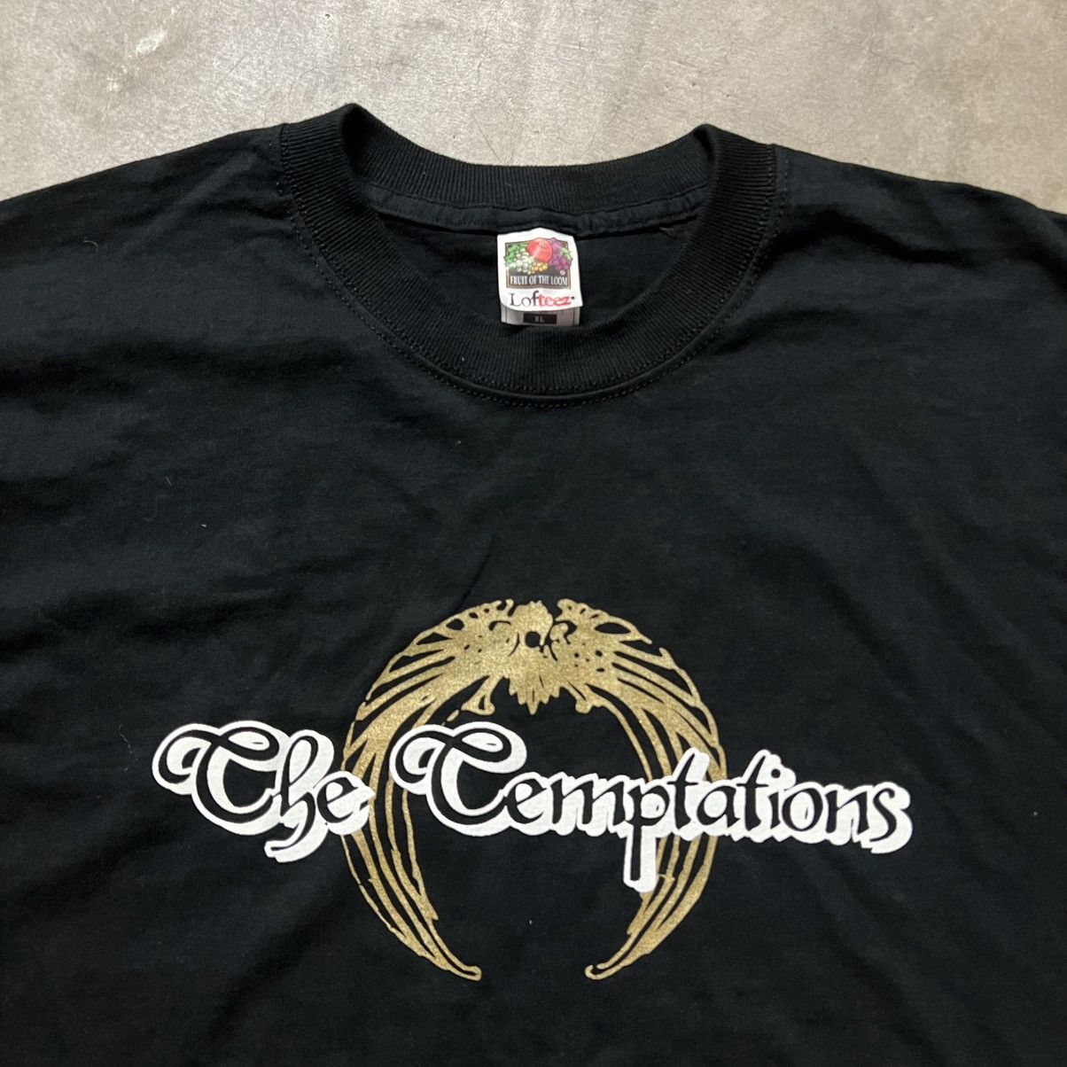 Band Tees × Fruit Of The Loom × Vintage Vintage 90’s The Temptations Motown Band T-Shirt Size US XL / EU 56 / 4 - 2 Thumbnail