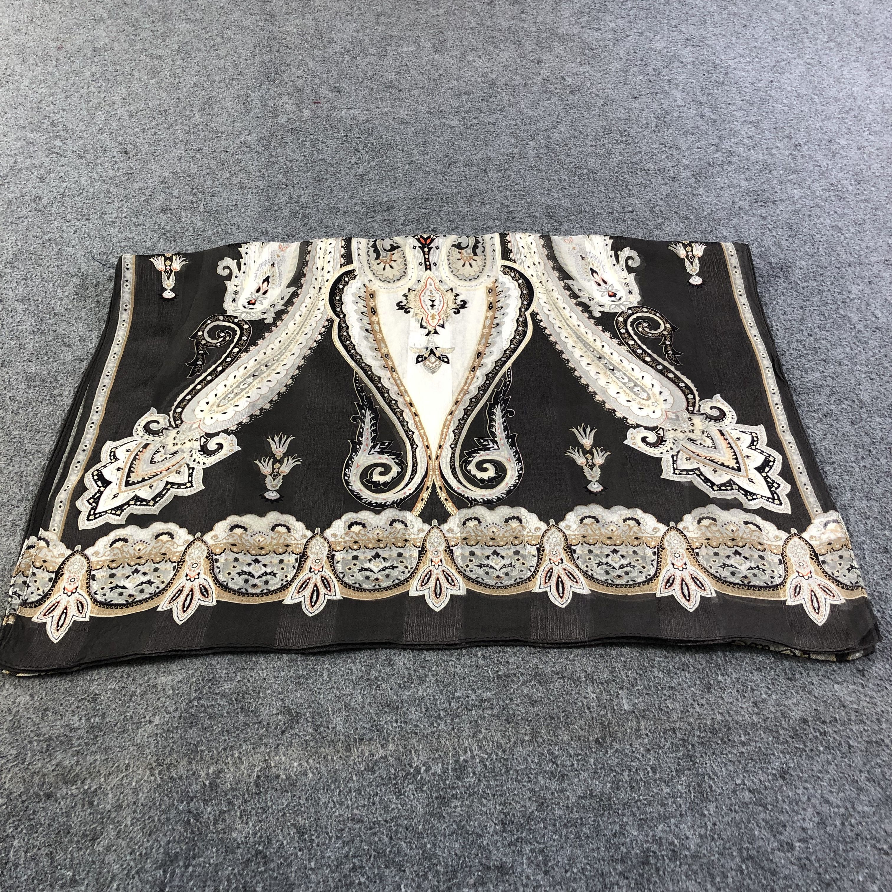 Vintage Vintage Luxury Design Silk Stole Silk Scarf M583 Size ONE SIZE - 2 Thumbnail