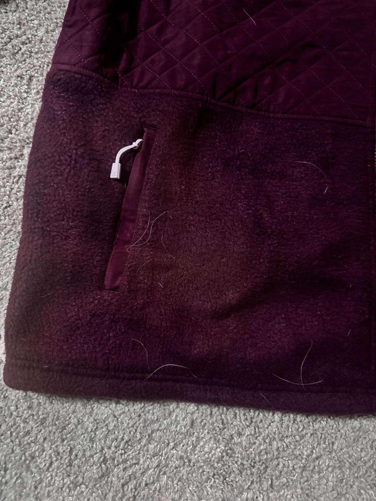 Eddie Bauer *XXL* Eddie Bauer Burgundy ZipUp Fleece w/ Zipper Pockets Size US XXL / EU 58 / 5 - 5 Thumbnail