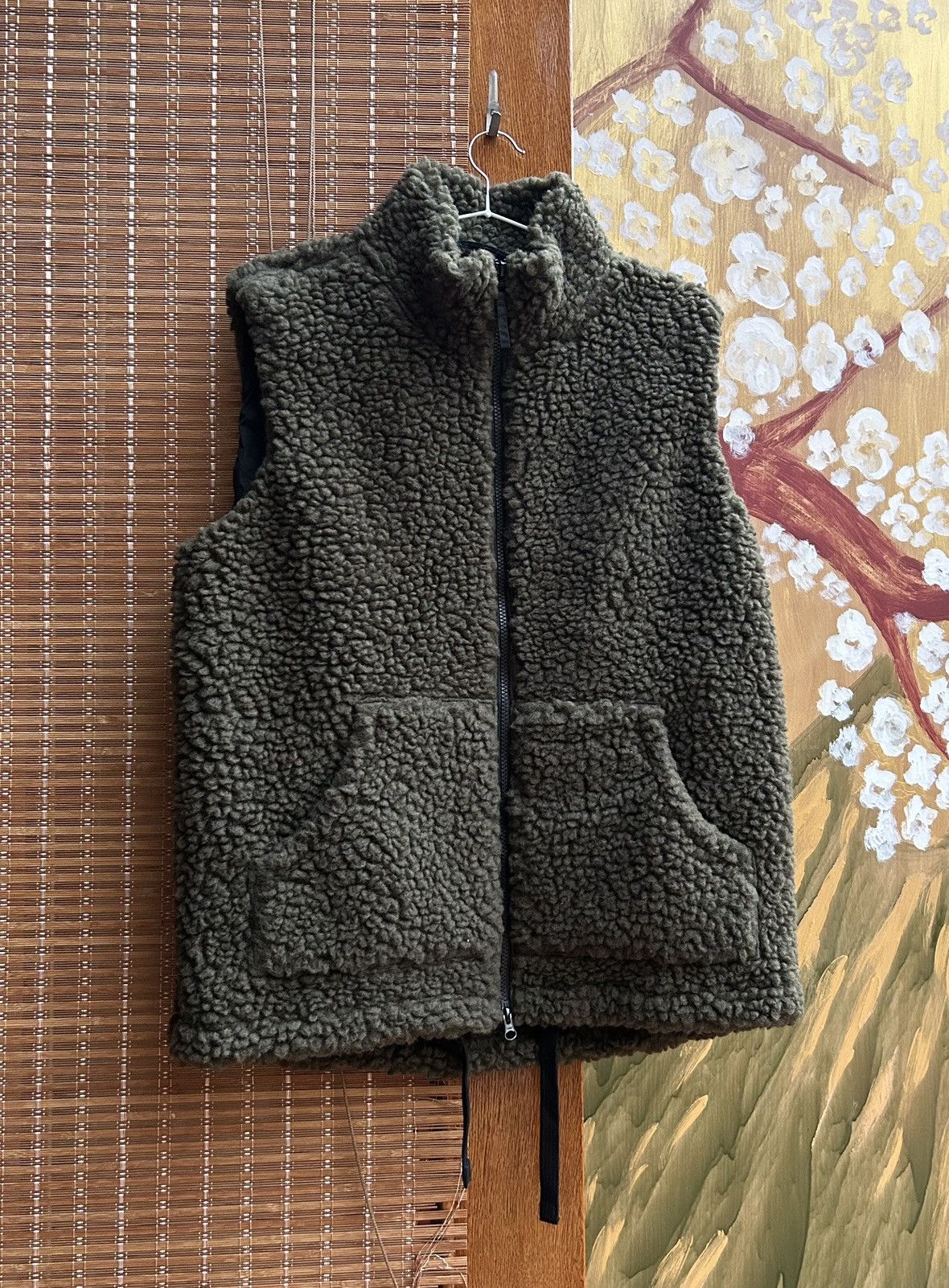 Aspesi Aspesi Army Green Wool Blend Fleece Fuzzy Vest Gilet Sz XL Size US XL / EU 56 / 4 - 1 Thumbnail