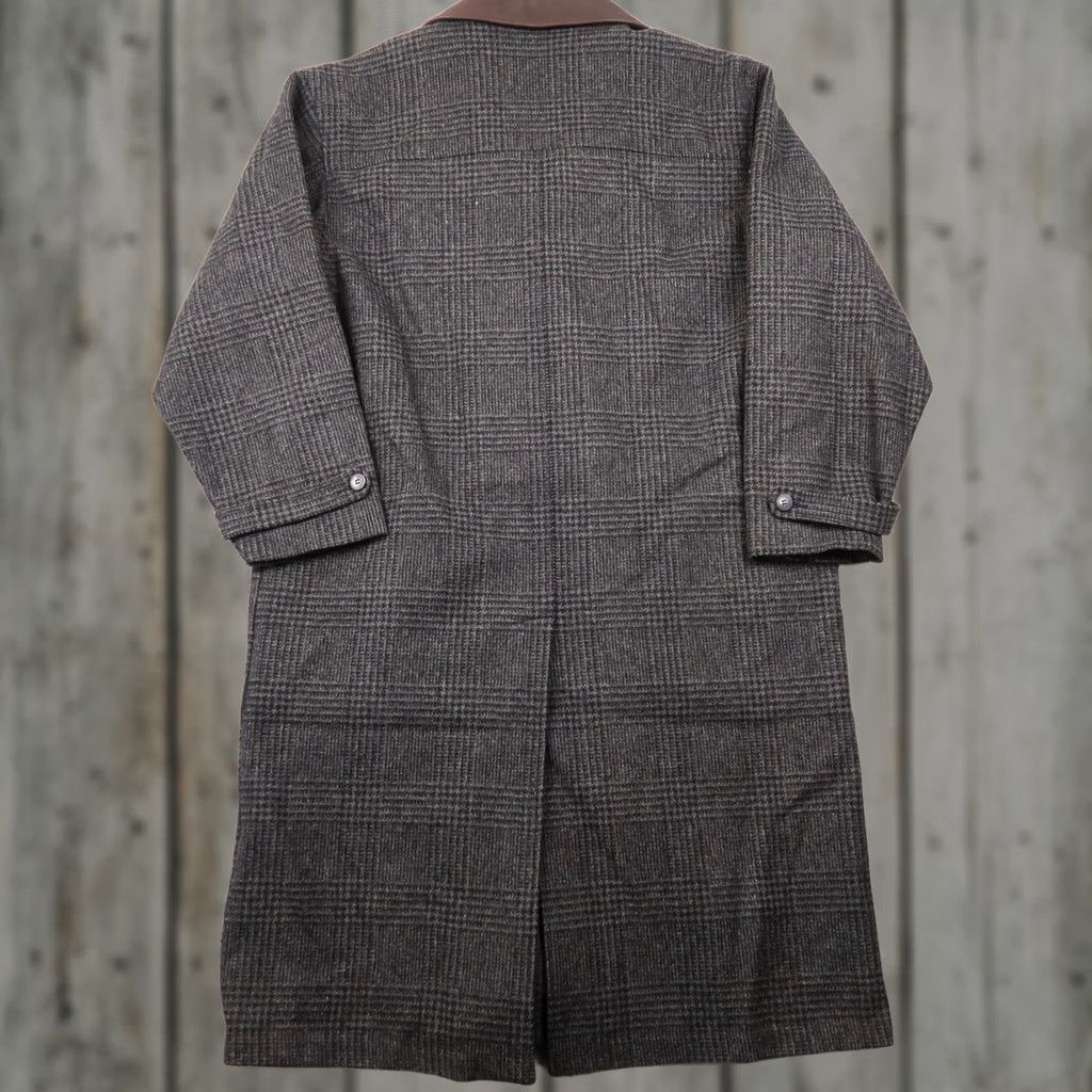 Eddie Bauer VTG Eddie Bauer Wool Tweed Glen Plaid Leather Collar Overcoat Trench Coat Mens L Size US L / EU 52-54 / 3 - 1 Thumbnail