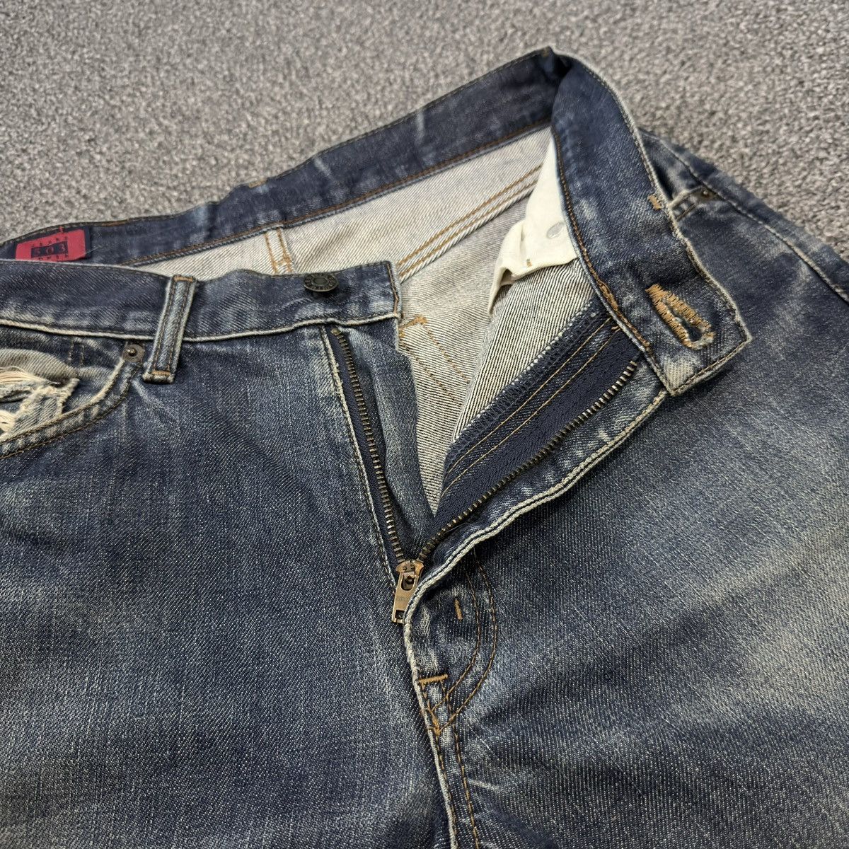 Edwin 🇯🇵 Vintage 90s Edwin 503 Japanese Whisker Denim W30 Size US 30 / EU 46 - 12 Thumbnail