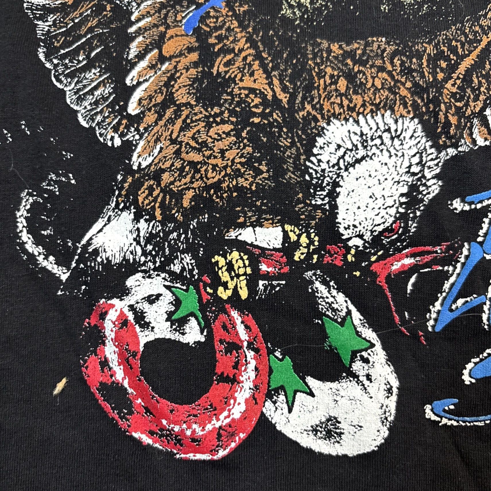 Vintage VINTAGE Miller T Shirt Desert Storm Graphic Eagle The lightning Strikes Large Mens L Black 90s Military Size US L / EU 52-54 / 3 - 3 Thumbnail