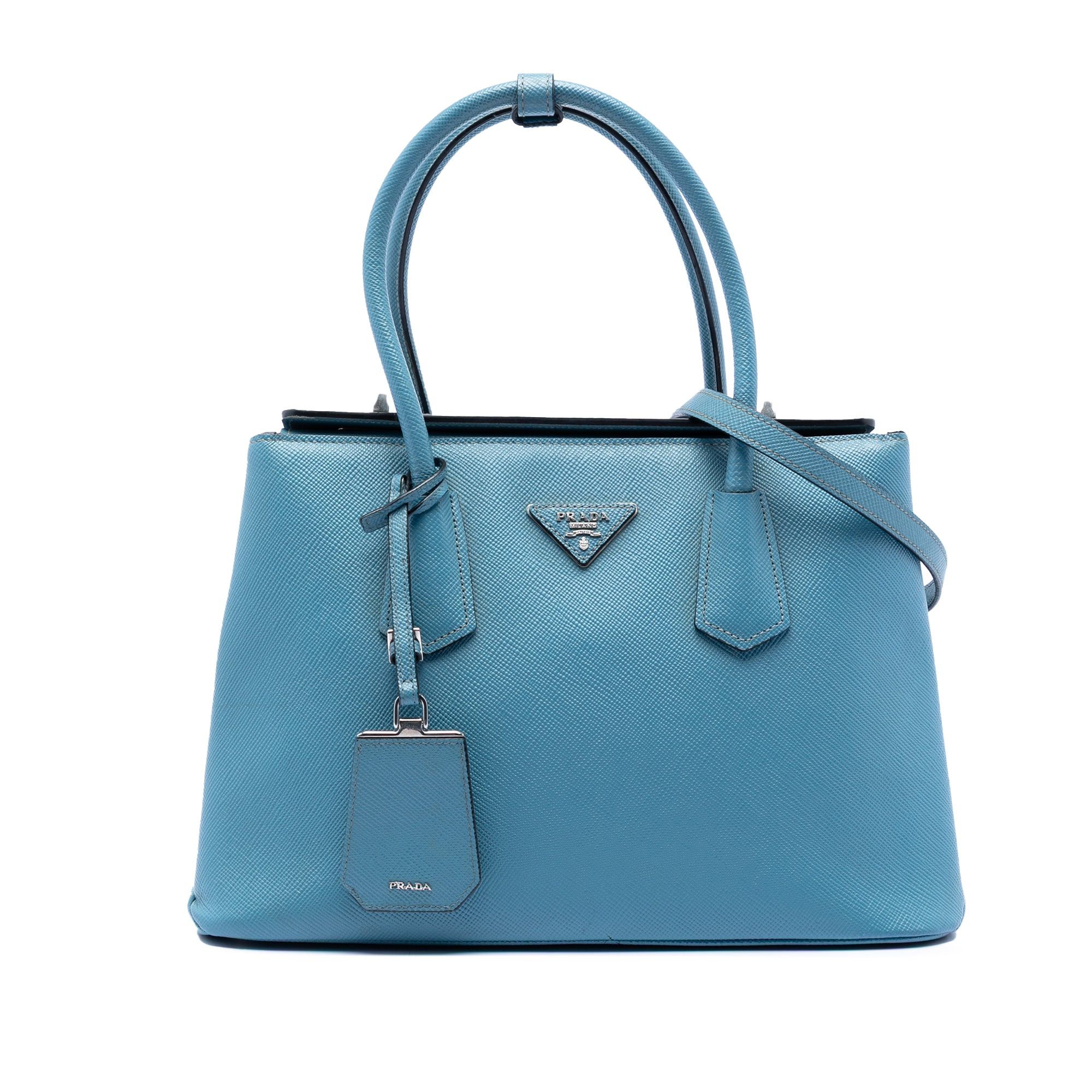 Saffiano Cuir Turnlock Twin Satchel