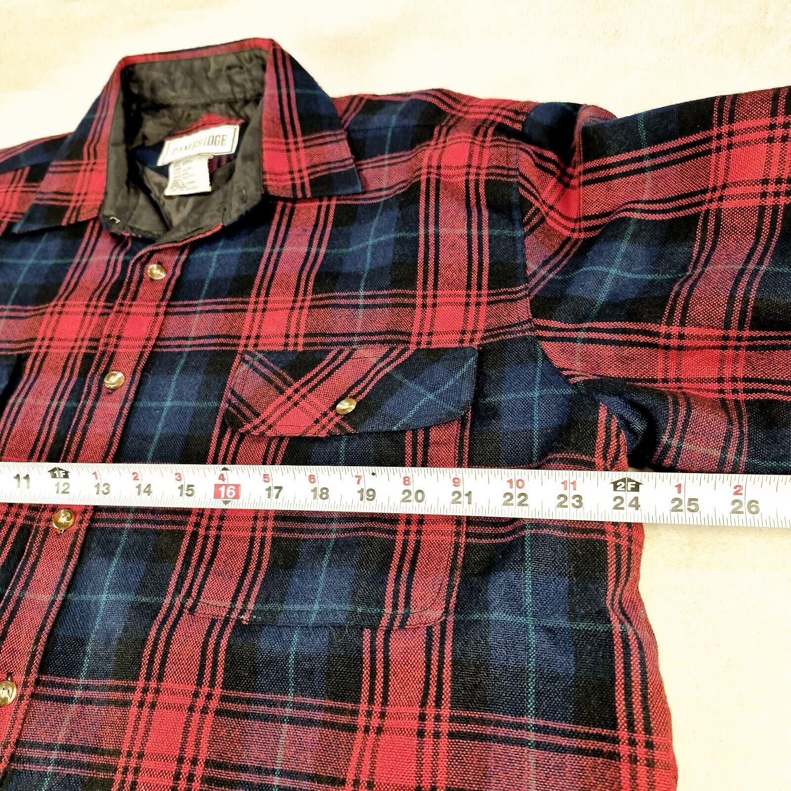 (multee)project Vintage Cambridge Quilt Lined Plaid Button Flannel Large Size US L / EU 52-54 / 3 - 4 Thumbnail