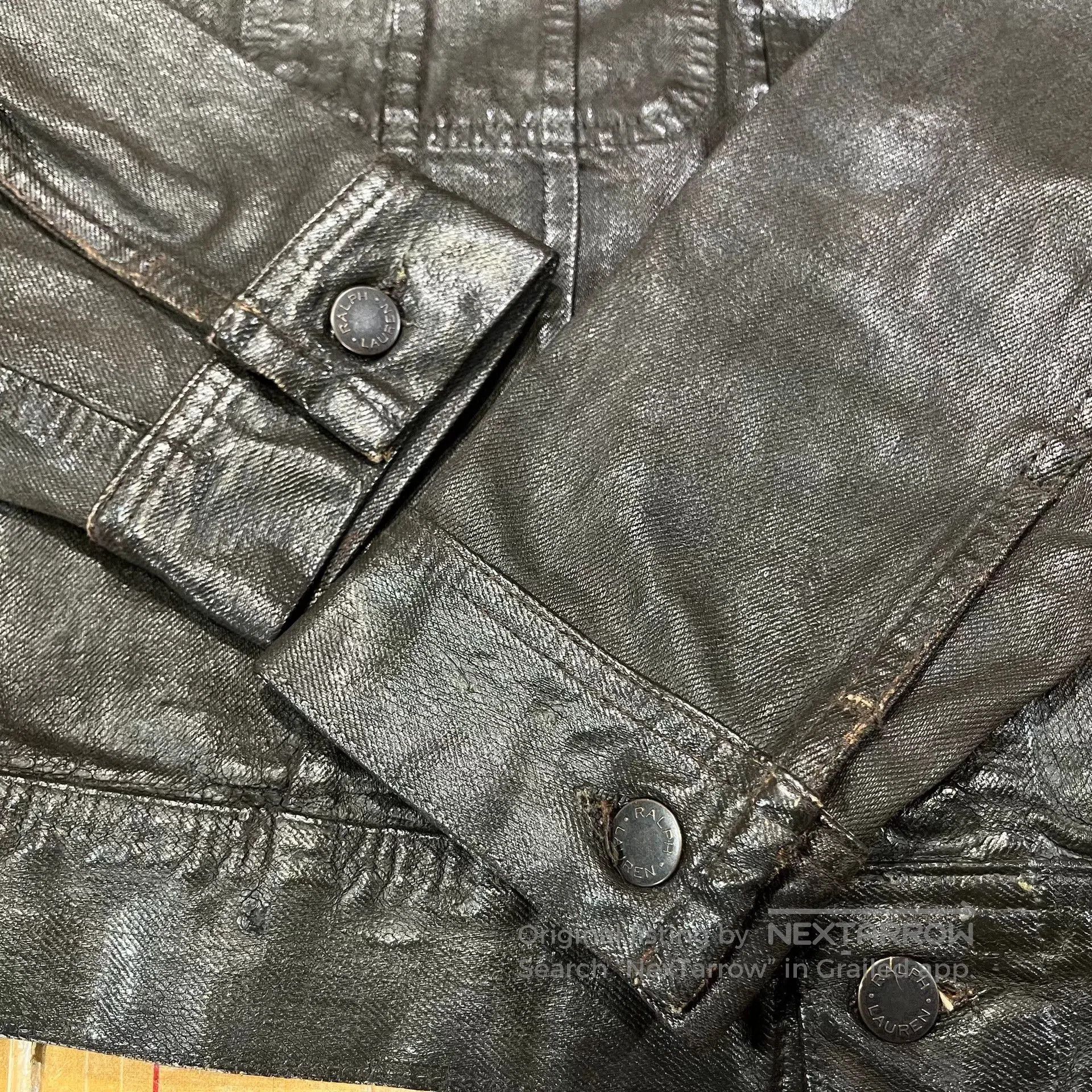RRL Ralph Lauren black leather double rl jacket. Size US M / EU 48-50 / 2 - 5 Thumbnail