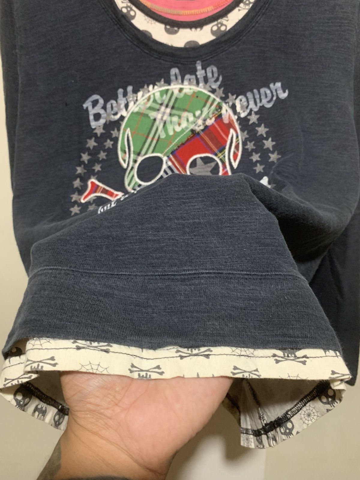 Hysteric Glamour × Undercover Japanese Sucure Pomme Skull Poem Triple Layer LongSleeve Tee Size US M / EU 48-50 / 2 - 4 Thumbnail